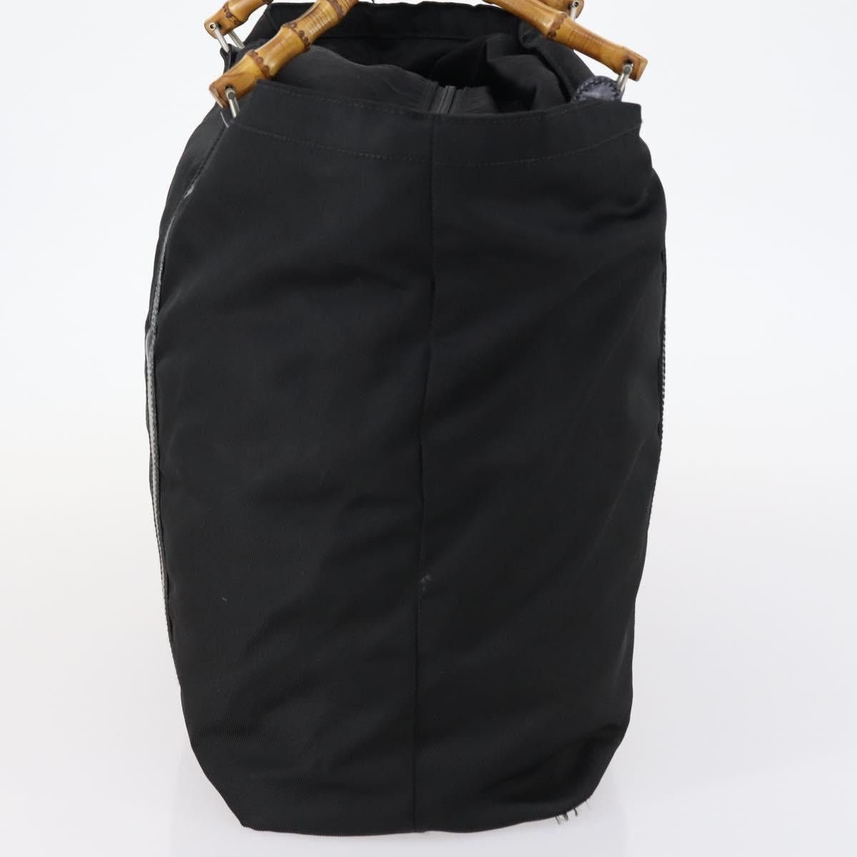 Gucci GUCCI Bamboo Tote Bag Nylon Black Silver 002 2052 0412 5 Size ONE SIZE - 4 Thumbnail