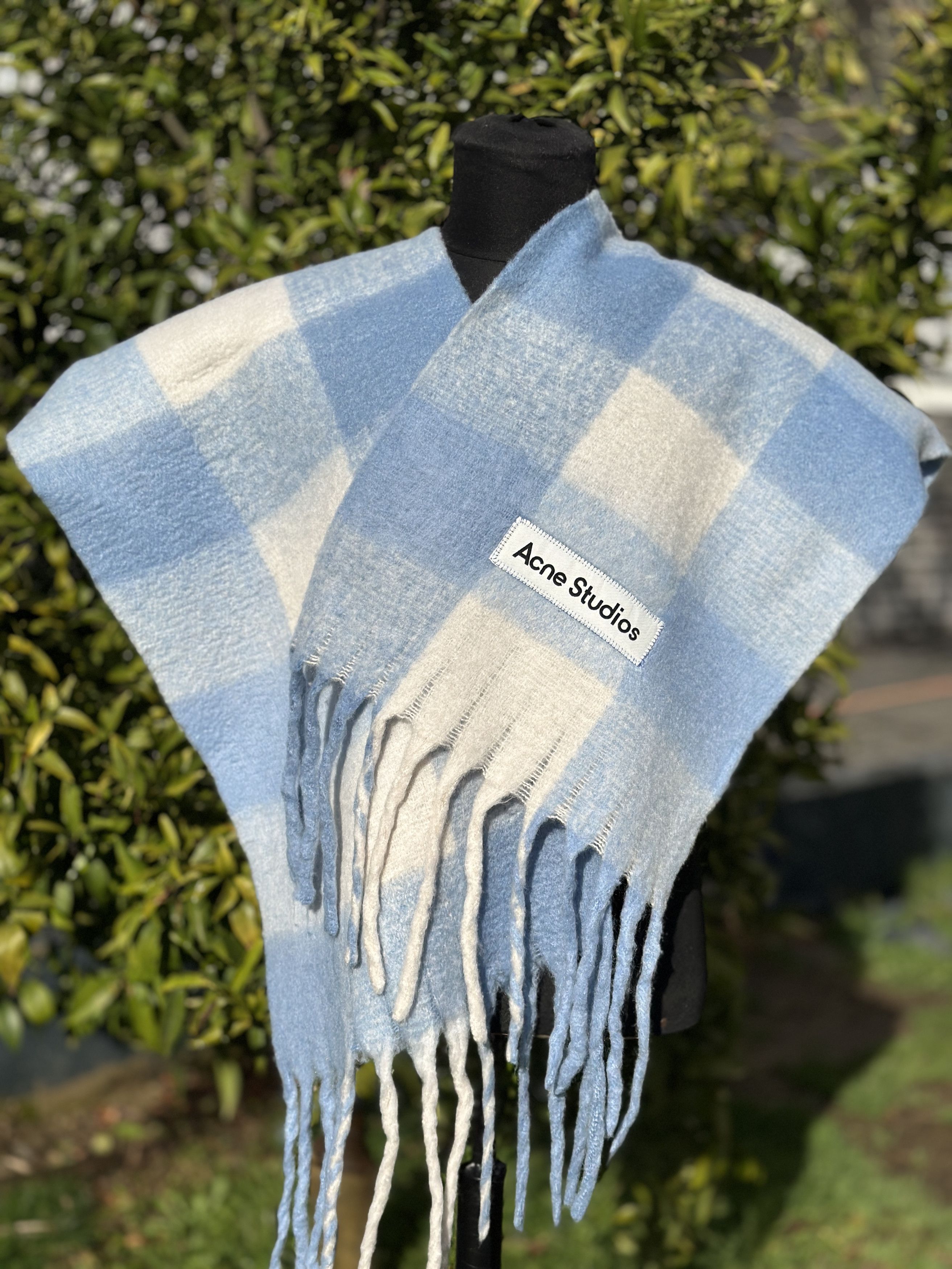Acne Studios Acne Studios Multicolor Checked Wool Mohair Scarf Unisex Size ONE SIZE - 4 Thumbnail