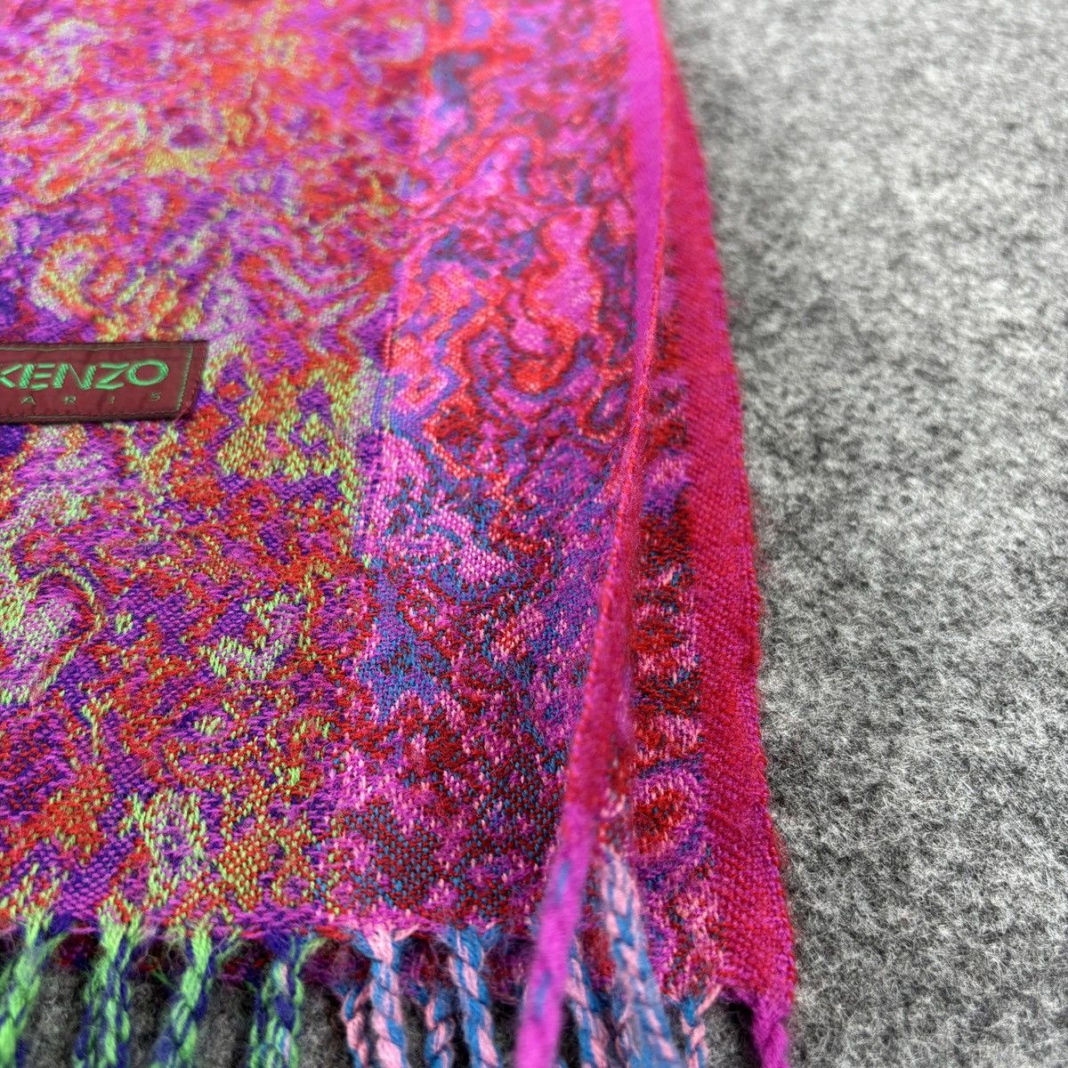Kenzo × Vintage Kenzo Stole Scarf # D752 # Muffler # Neckwear Size ONE SIZE - 5 Thumbnail