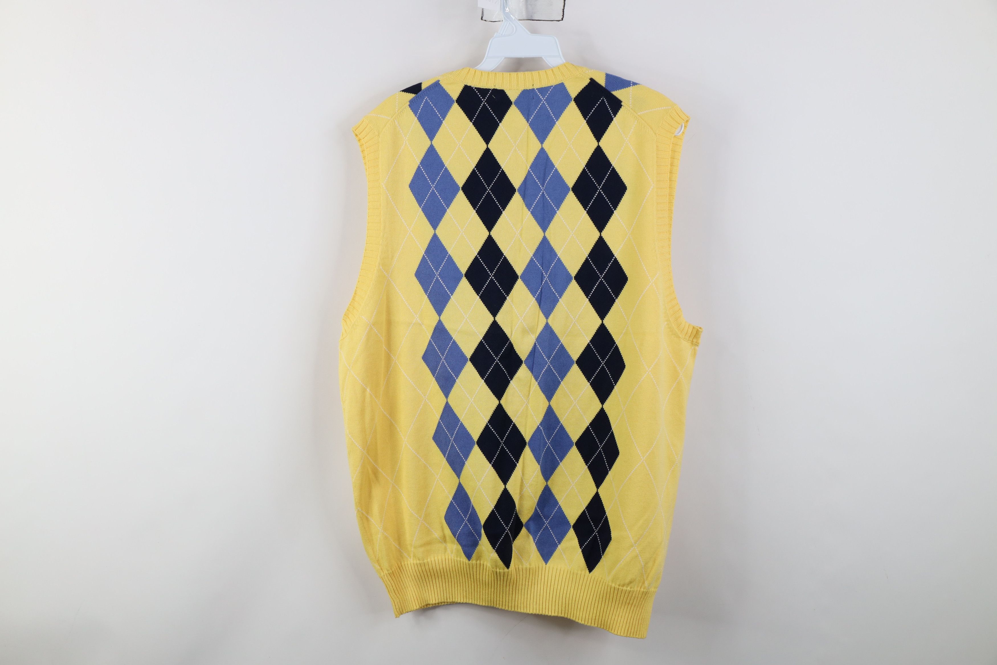 Vintage Vintage 90s Streetwear Cotton Knit V-Neck Sweater Vest Size US L / EU 52-54 / 3 - 7 Thumbnail