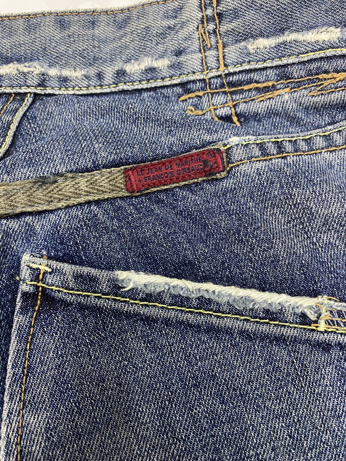 Marithe + Francois Girbaud MARITHE FRANCOIS GIRBAUD SLIM STRAIGHT SKINNY DISTRESS JEAN Size US 28 / EU 44 - 8 Thumbnail