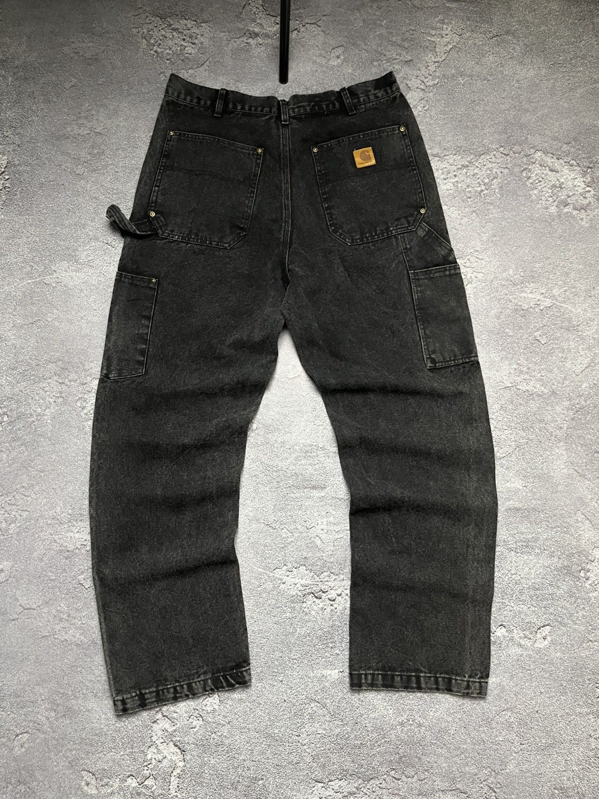 Carhartt Vintage Carhartt Black Faded Double Knee Work Pants 102cm Size US 32 / EU 48 - 1 Thumbnail