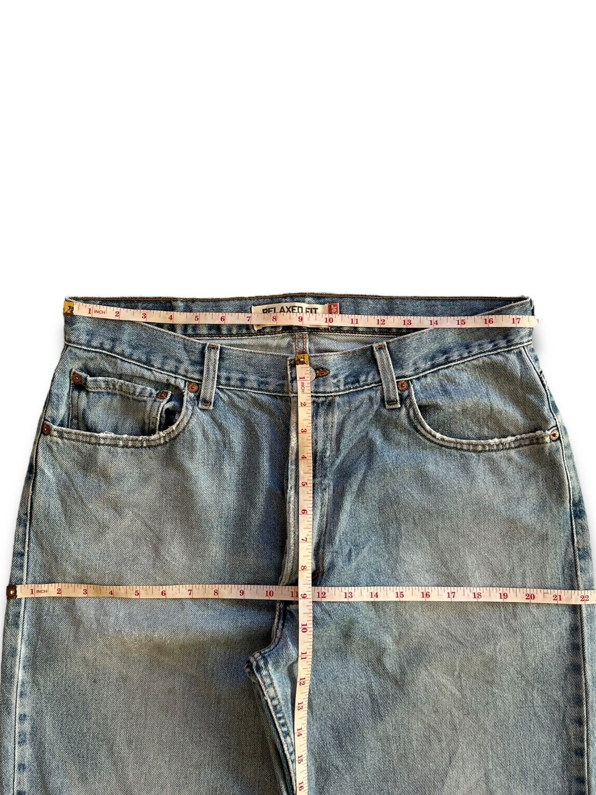 Levi's × Levi's Vintage Clothing Vintage 90s Levis 550 Ripped Distressed Baggy Jeans 35x30 Size US 35 - 11 Thumbnail