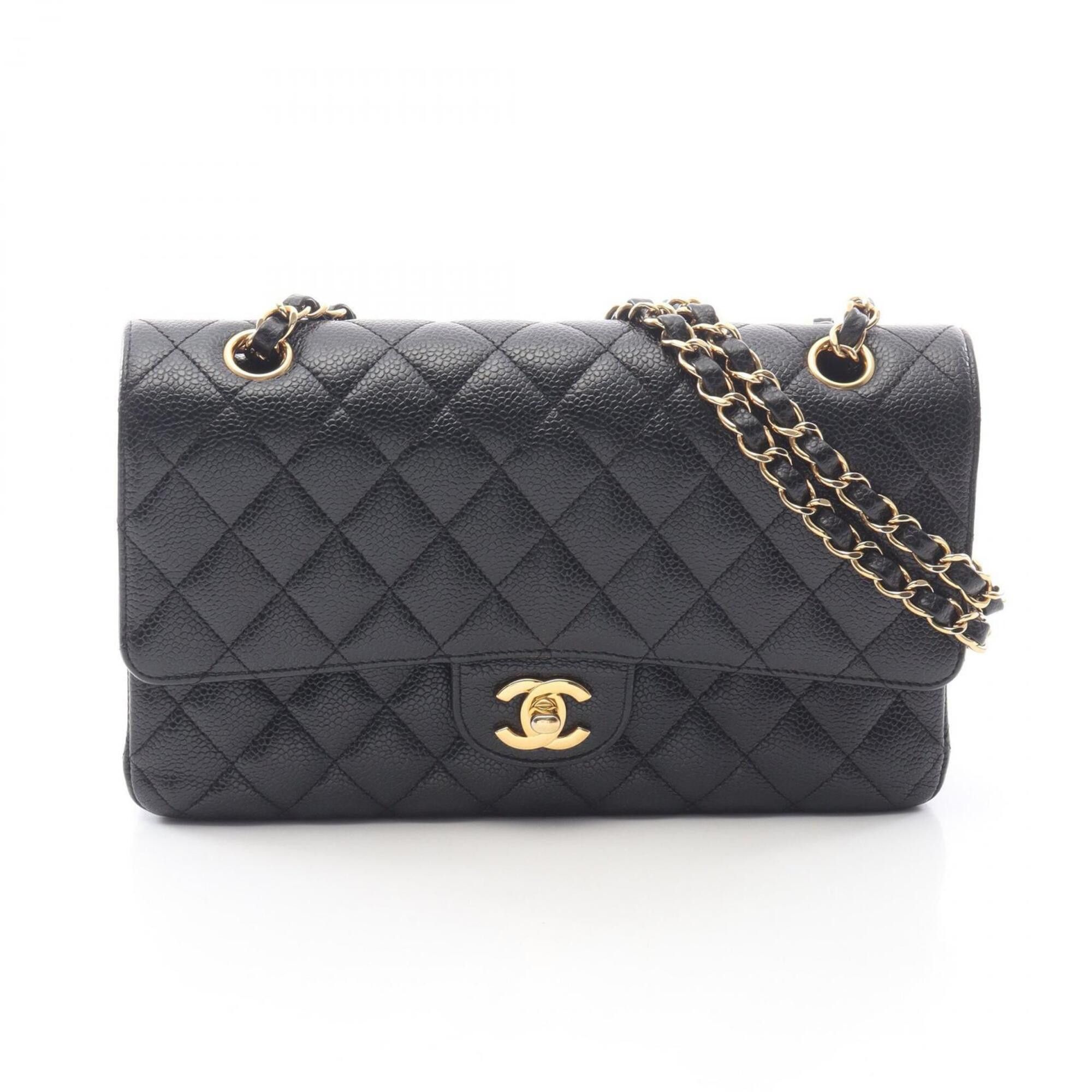 Chanel Chanel Matelassé Double Flap Shoulder Bag/Handbag, Caviar Leather (Grained Calfskin), Women's, Black Size ONE SIZE - 1 Thumbnail