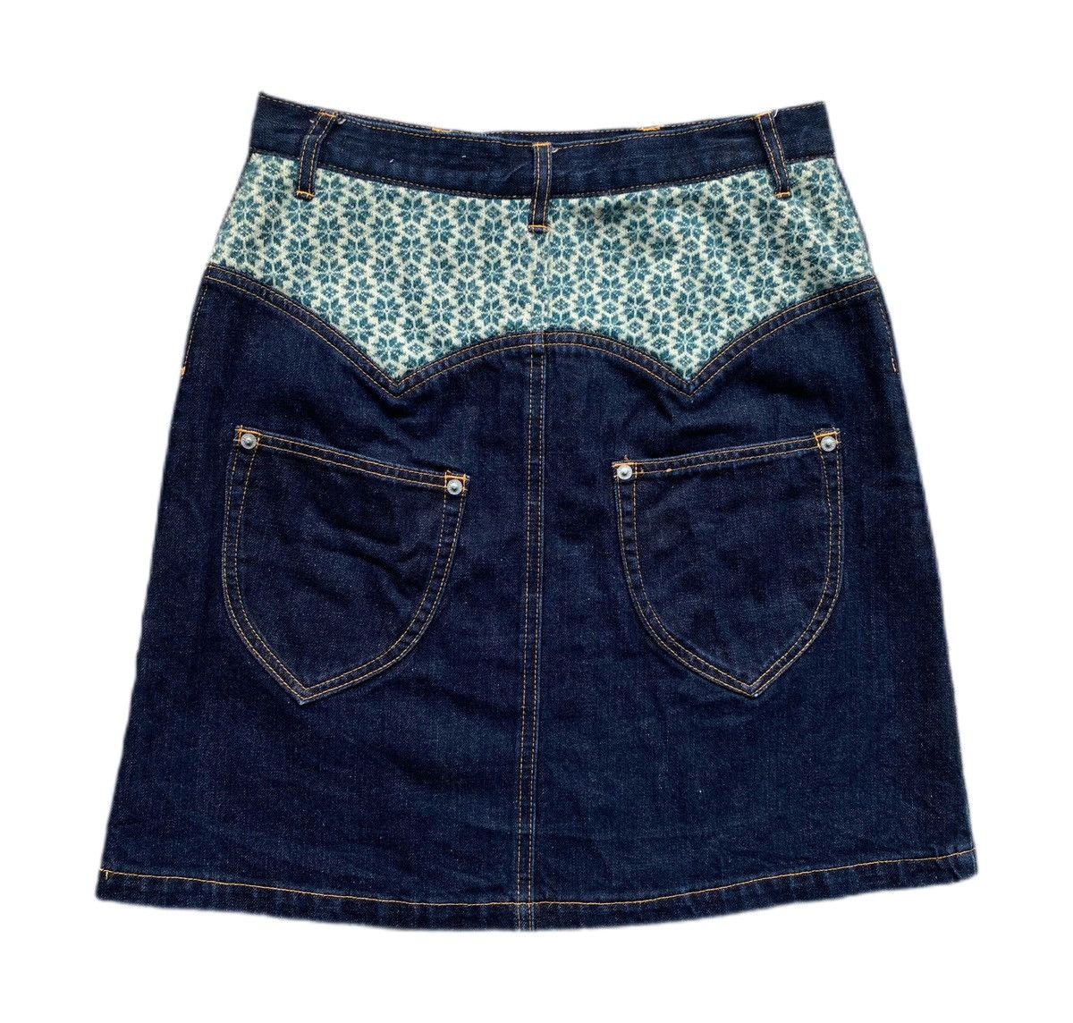 Issey Miyake × Japanese Brand × Sunao Kuwahara ISSEY MIYAKE SUNAO KUWAHARA SELVEDGE DENIM SKIRT🔥 Size 28" / US 6 / IT 42 - 1 Thumbnail