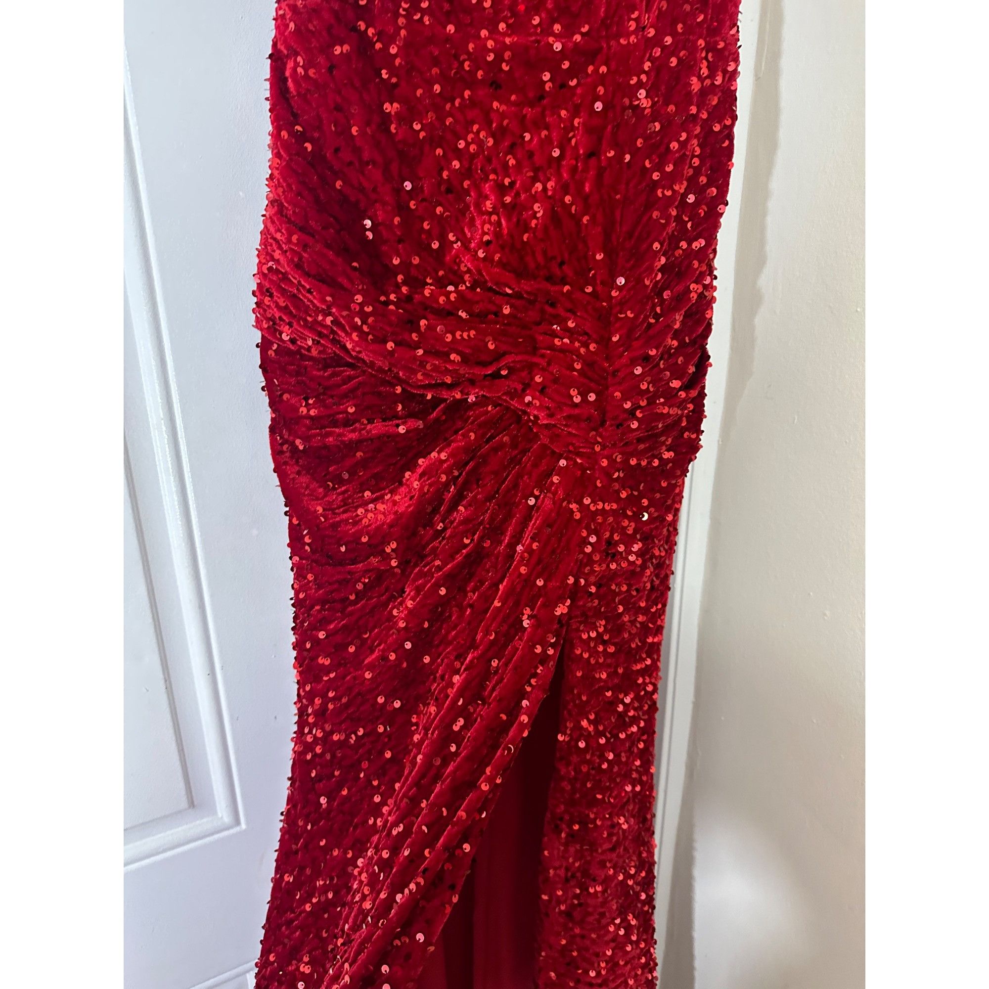 Other Timeless Sheath/Column Off-the-Shoulder Sweep Train Velvet S Size XS / US 0-2 / IT 36-38 - 8 Thumbnail