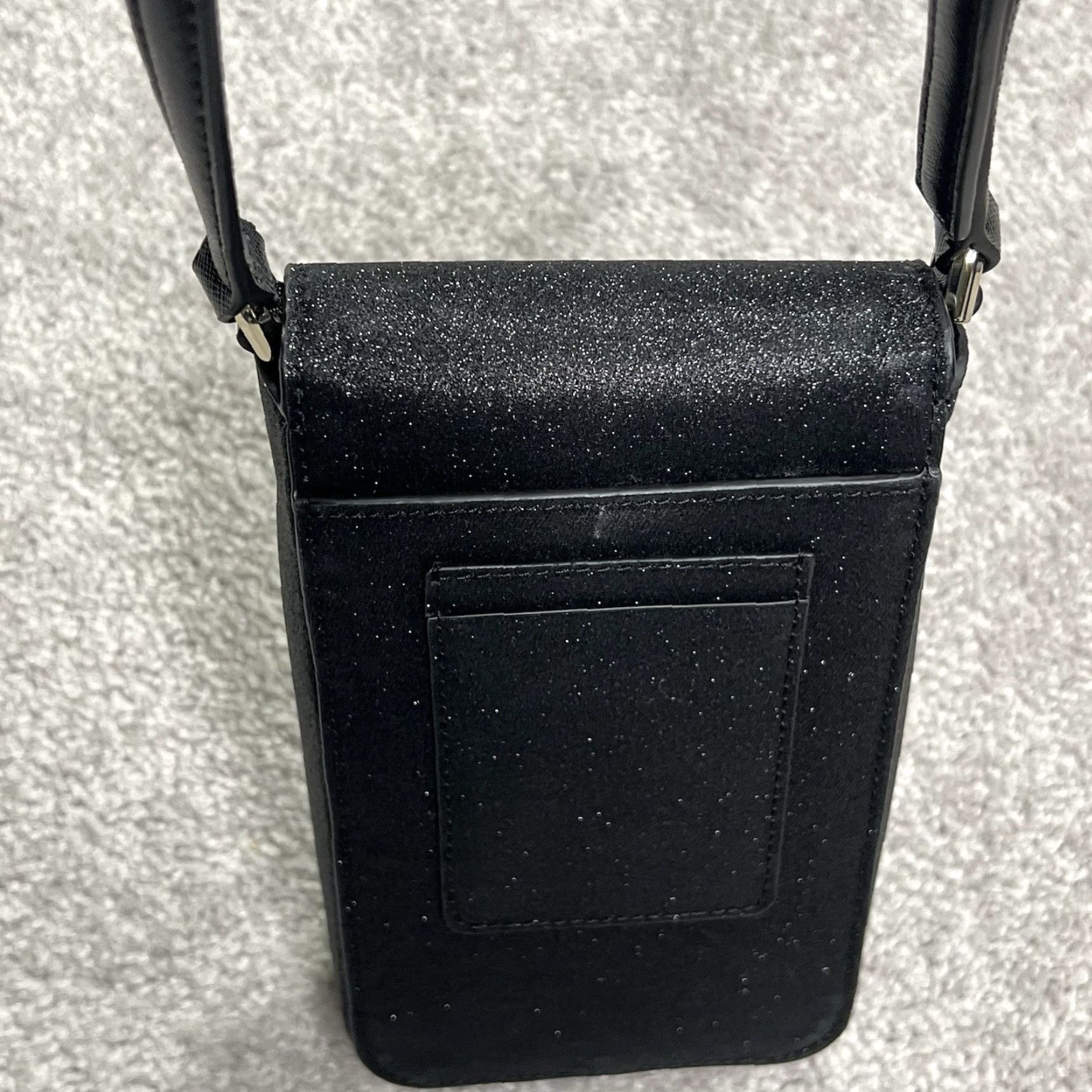Vintage Kate Spade Black Glitter Bag Purse Small Card Phone Crossbody Shoulder Adjustable Strap Womens Crossbody Bag Glitter Pattern Vintage No Size ONE SIZE - 6 Thumbnail