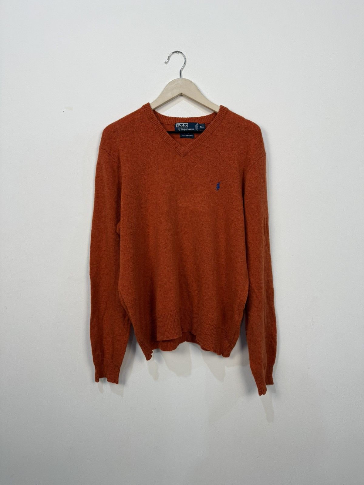 Polo Ralph Lauren Polo Ralph Lauren Vintage Wool Orange Sweater Size US XXL / EU 58 / 5 - 1 Thumbnail