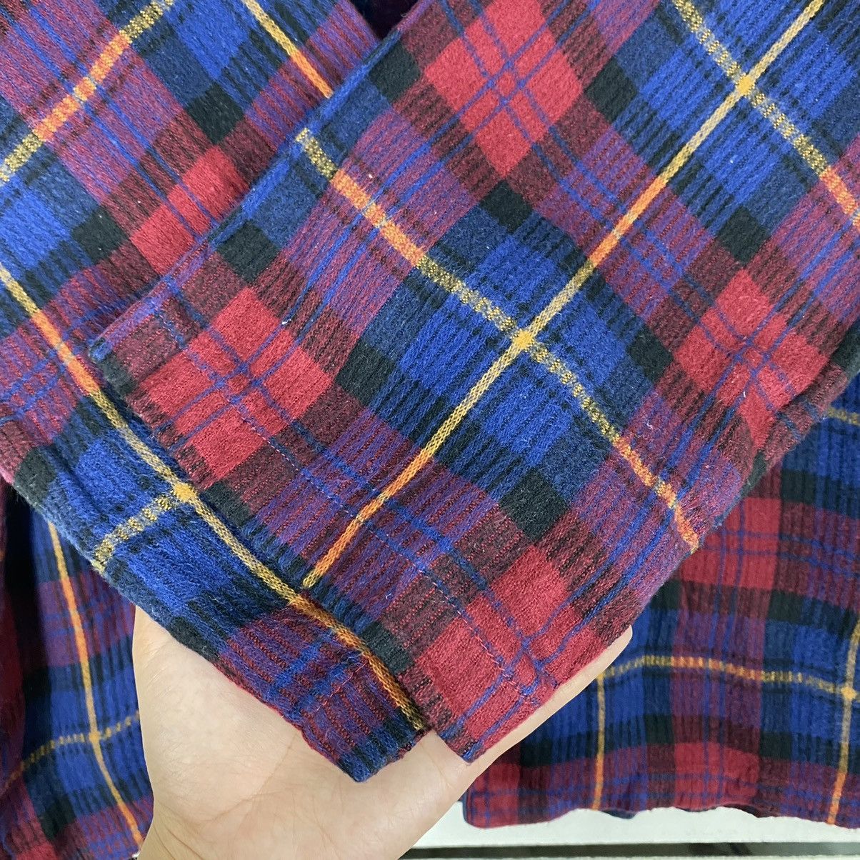 Japanese Brand Pierre Balmain Vent Tartan Pyjmas Sleepwear Shirt Size US L / EU 52-54 / 3 - 8 Thumbnail