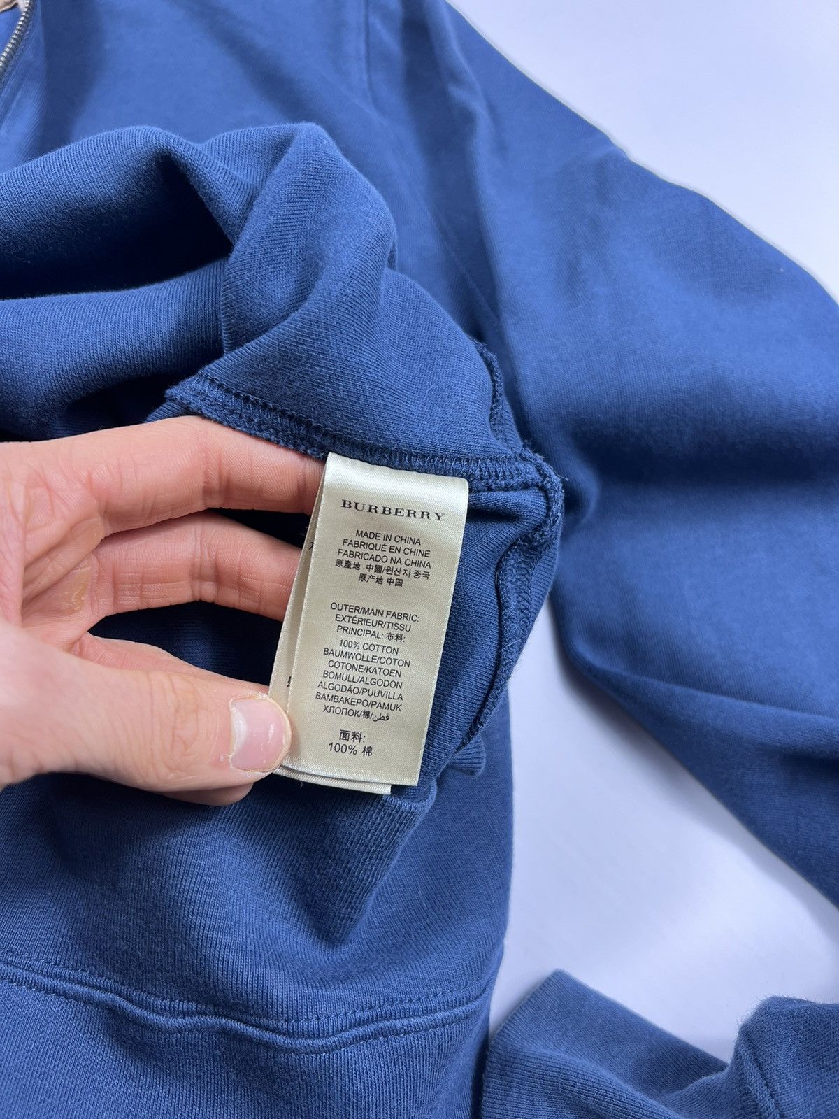 Burberry Burberry Blue Half Zip Pull Sweatshirt Size L Size US M / EU 48-50 / 2 - 6 Thumbnail