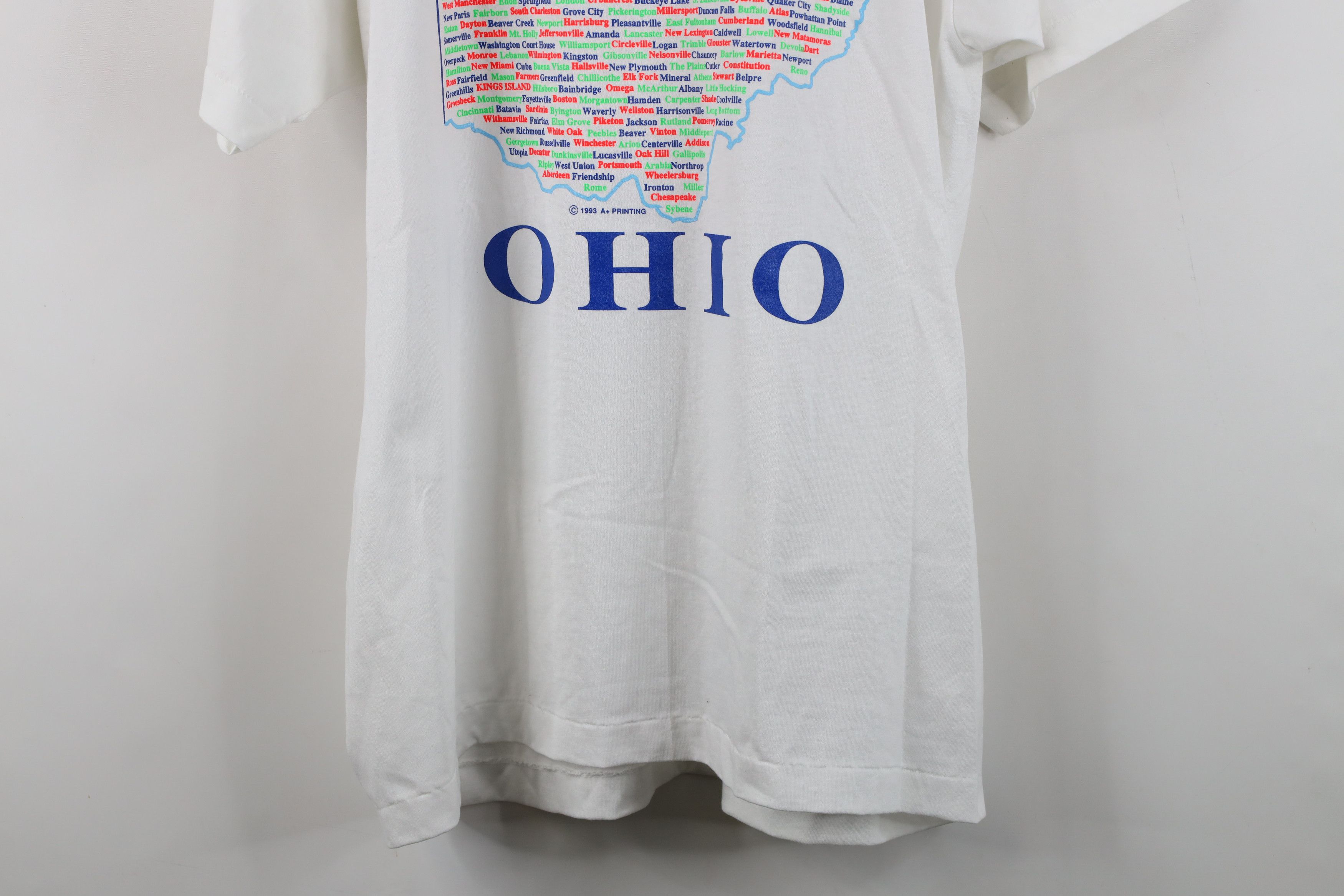 Vintage Deadstock Vintage 90s Ohio City Short Sleeve T-Shirt White Size US XL / EU 56 / 4 - 3 Thumbnail