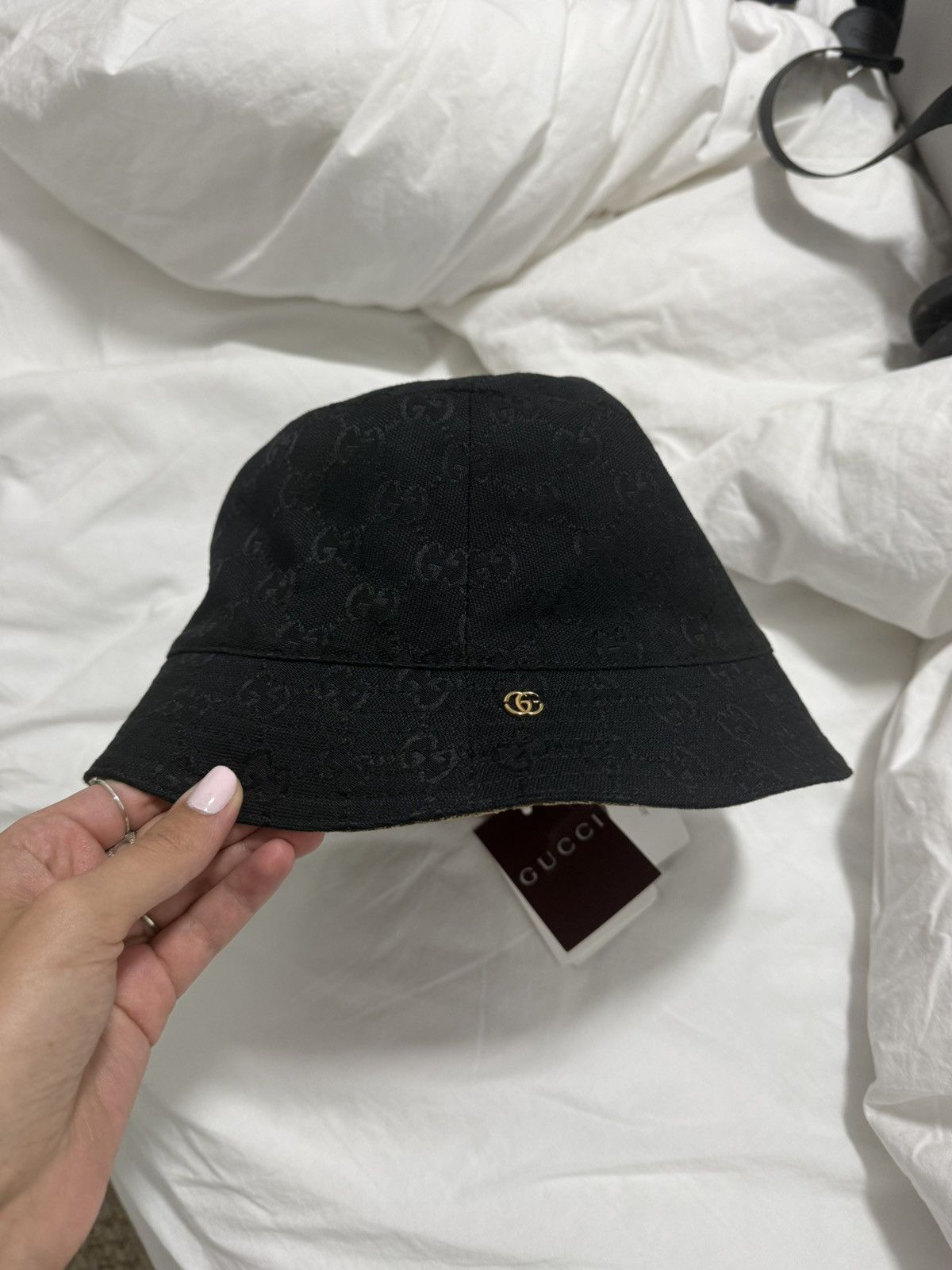 Gucci Gucci Reversible GG Canvas Bucket Hat Size ONE SIZE - 3 Thumbnail