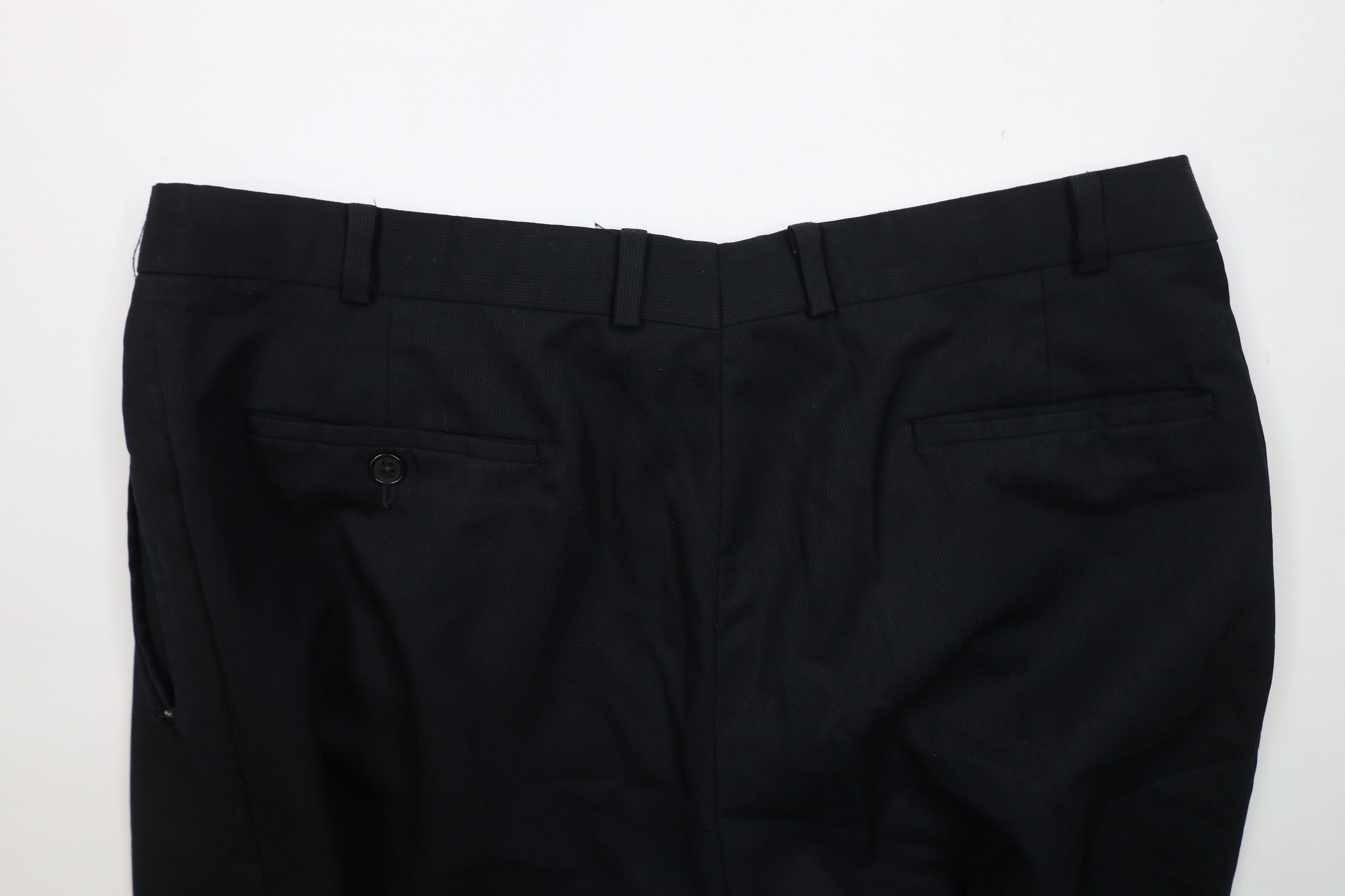 Vintage Vintage 90s Streetwear Wool Wide Leg Chino Pants Black Size US 34 / EU 50 - 9 Thumbnail