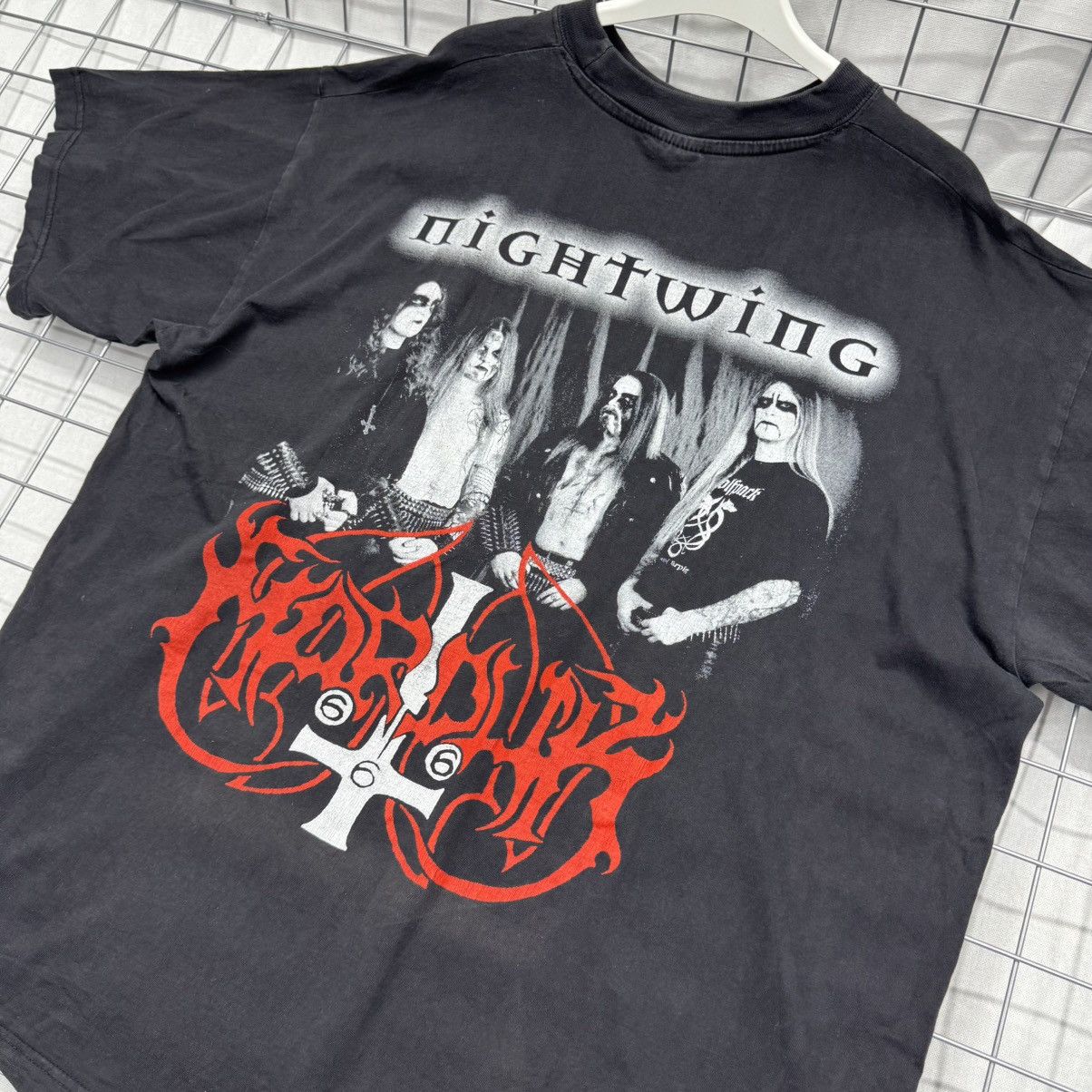Vintage Vintage Marduk Nightwing 1998 Black Metal Band Tee Trashed Size US XL / EU 56 / 4 - 8 Thumbnail