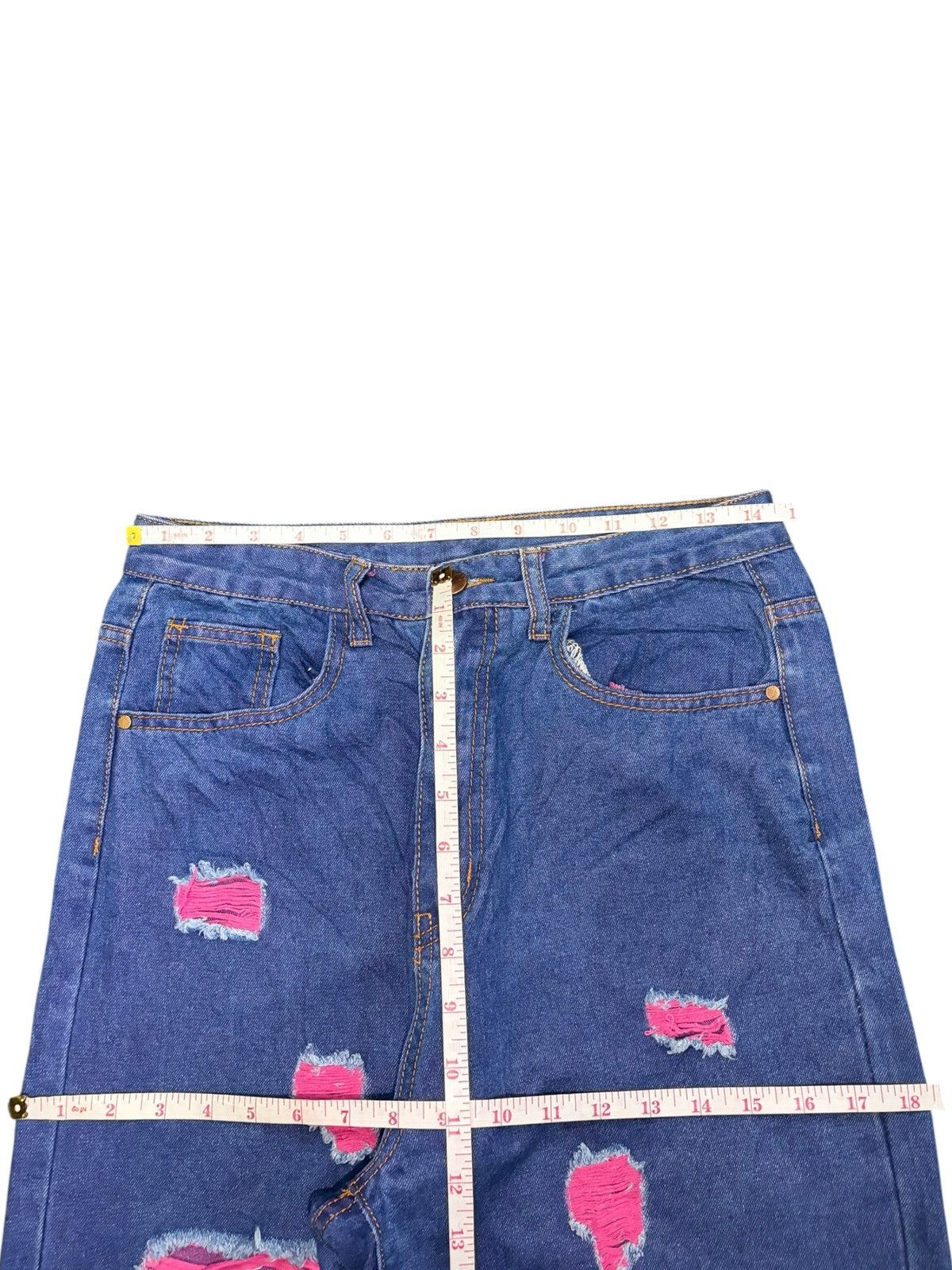 Acne Studios Vintage Japanese Brand Ultra Wide Distress Baggy Jeans Size 29" - 6 Thumbnail
