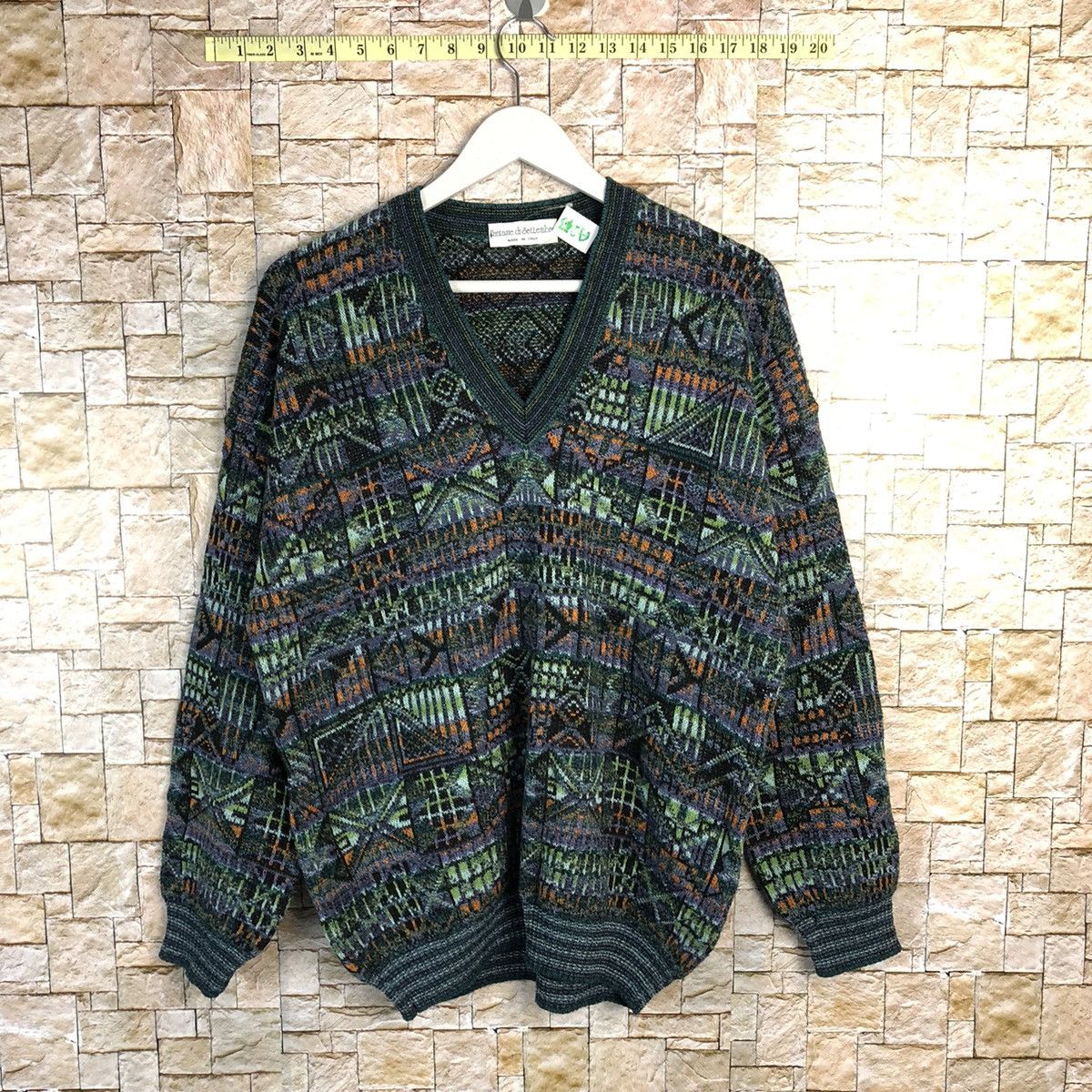 Homespun Knitwear Lantasie Di Settember made in italy Green Knitwear #A263 Size US L / EU 52-54 / 3 - 1 Thumbnail