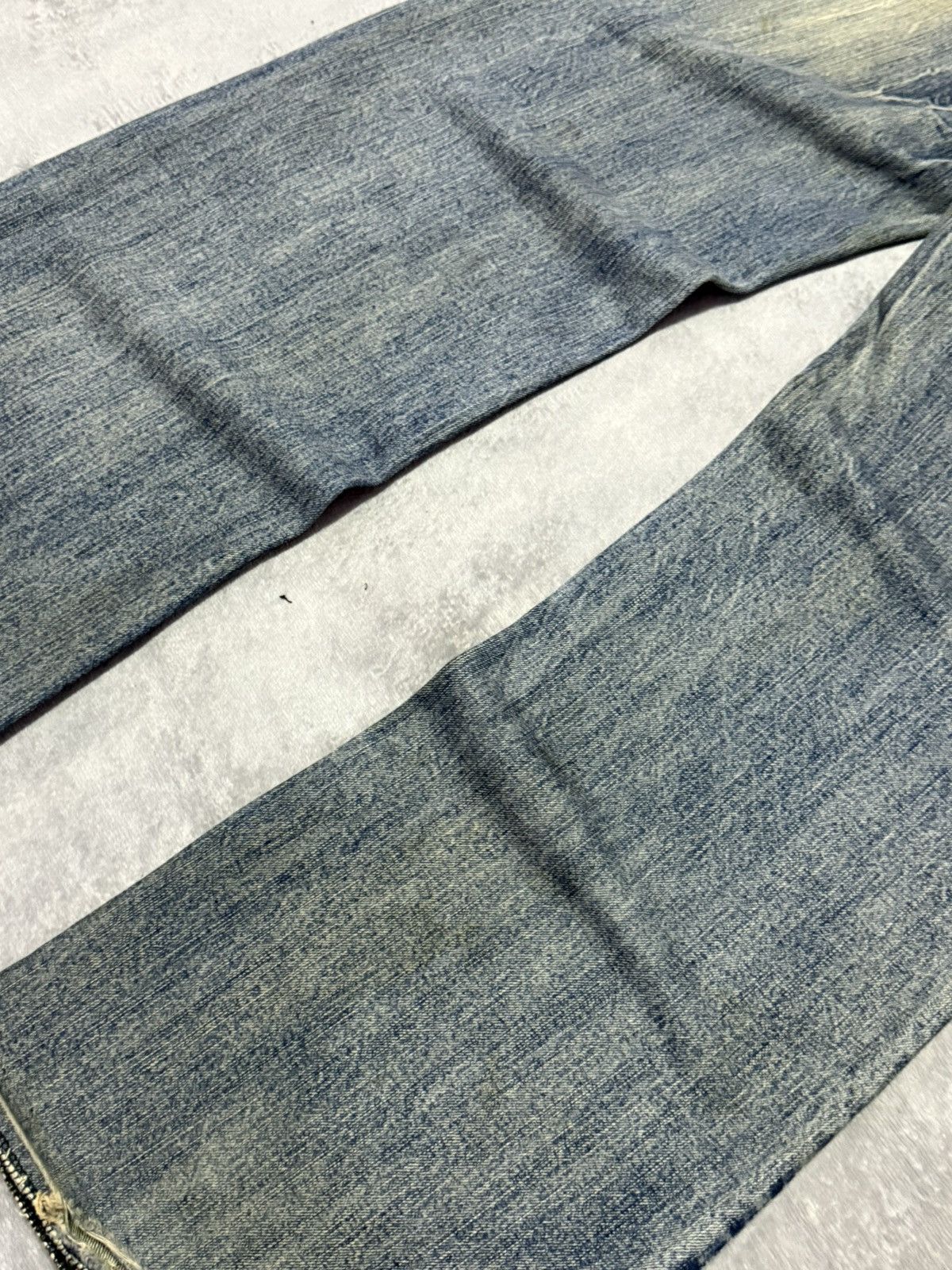 Japanese Brand Hang Ten Tribal Pocket Mud Wash Wide Leg Flared Jeans Size US 30 / EU 46 - 16 Thumbnail
