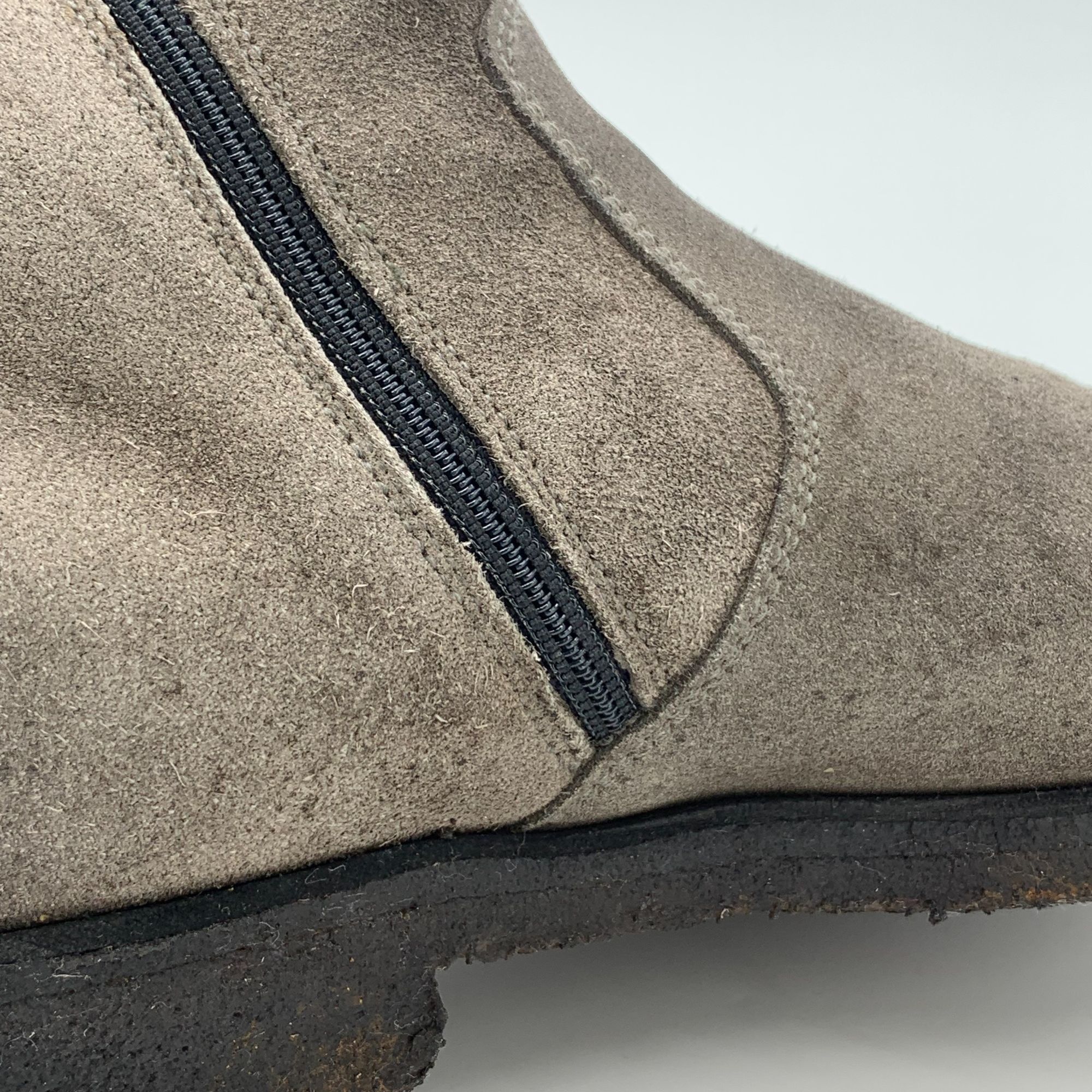 Prada Prada Gray Suede Zipper Mid-Calf Boots (Size 40) Size US 10 / IT 40 - 8 Thumbnail