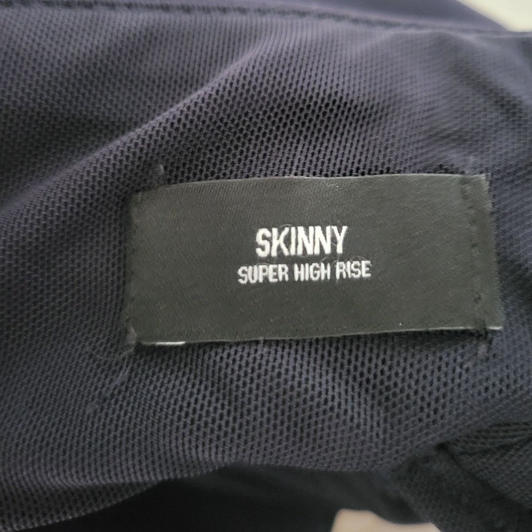 Express Express Navy Skinny Super High Rise Casual Dress Pants - XL Size 40" / US 18 - 5 Thumbnail