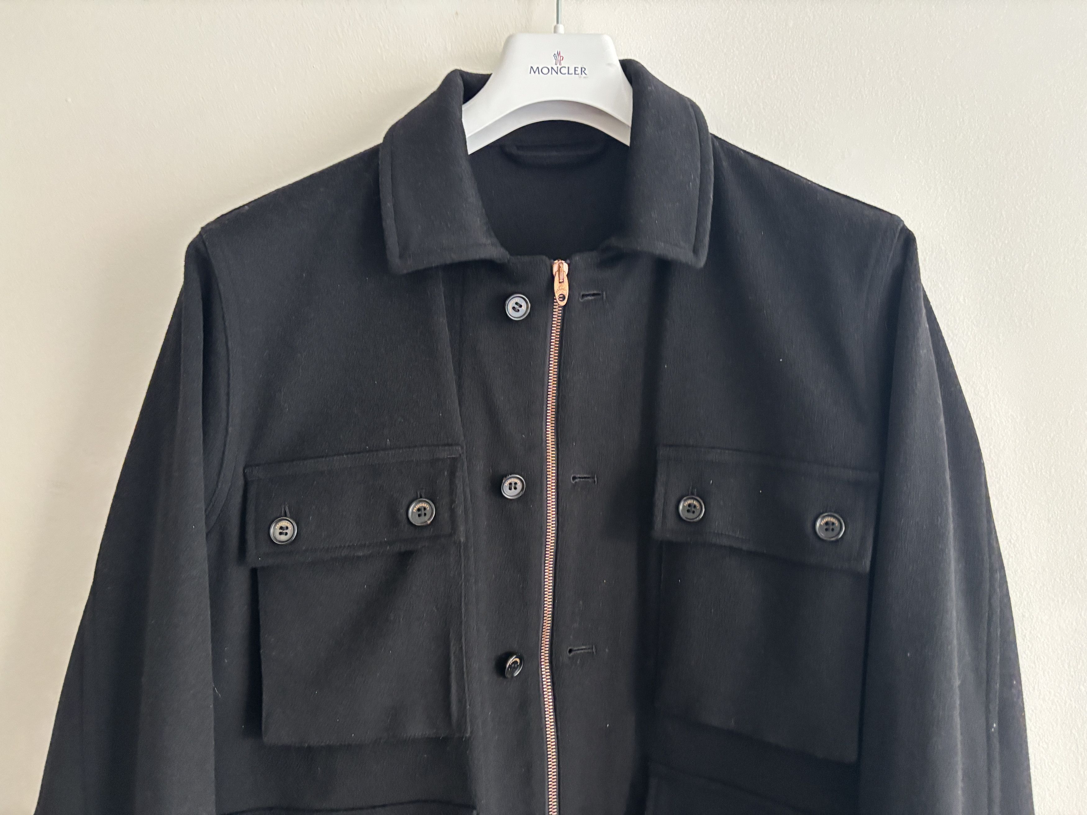 President's Loro Piana Rain System Black Wool Salvation Field Jacket Size US M / EU 48-50 / 2 - 5 Thumbnail