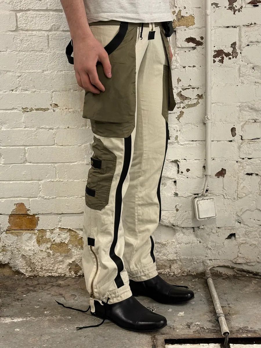 Jean Paul Gaultier AW2003 Jean Paul Gaultier Bondage Beige Cargo Parachute Pants Size US 39 - 4 Thumbnail