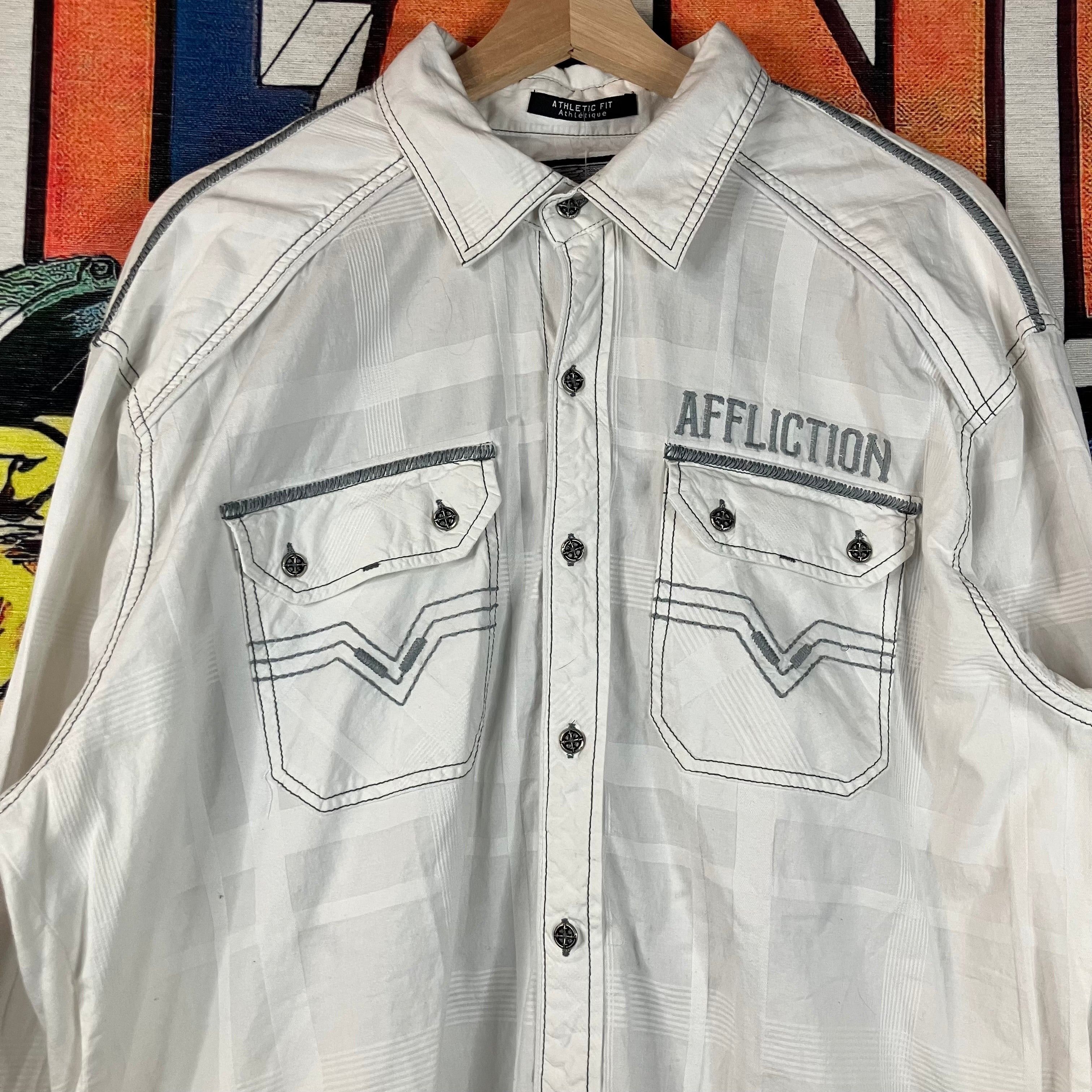 Affliction Affliction Athletic Fit ‘Live Fast’ L/S Button Down Shirt Size US XXL / EU 58 / 5 - 4 Thumbnail