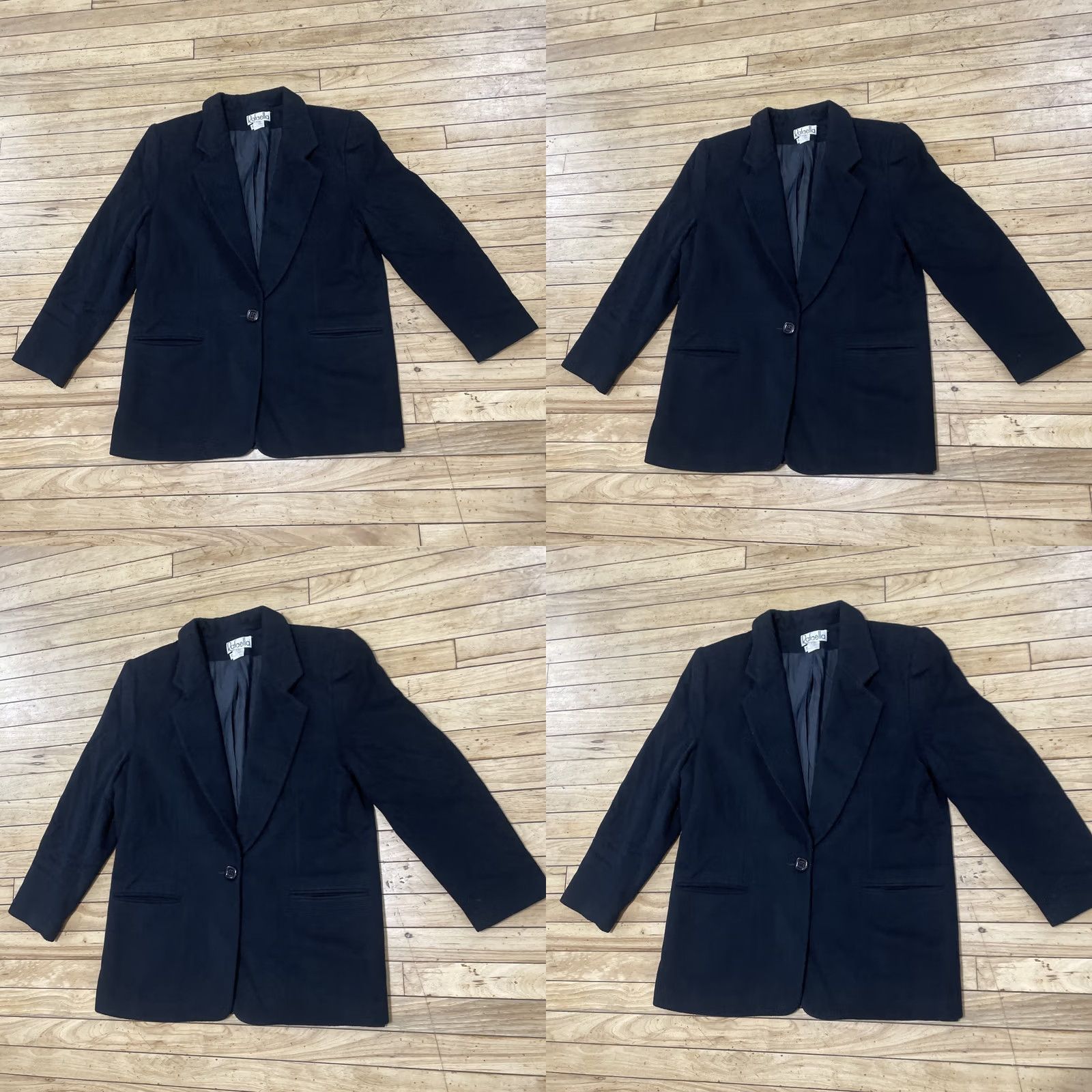 Vintage VINTAGE Rafaella Wool Cashmere Jacket Women 12 Black 90s Blazer Coat Minimal Lined Buttoned Wool Blend Jacket Size XL / US 12-14 / IT 48-50 - 11 Thumbnail