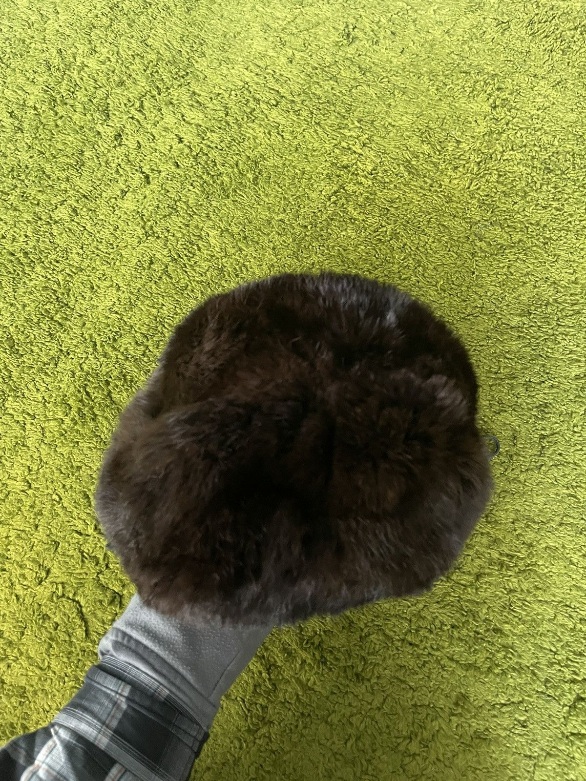 Cccp 1970s vintage Sovie Union made real fur Ushanka Trapper hat Size 32 - 4 Thumbnail