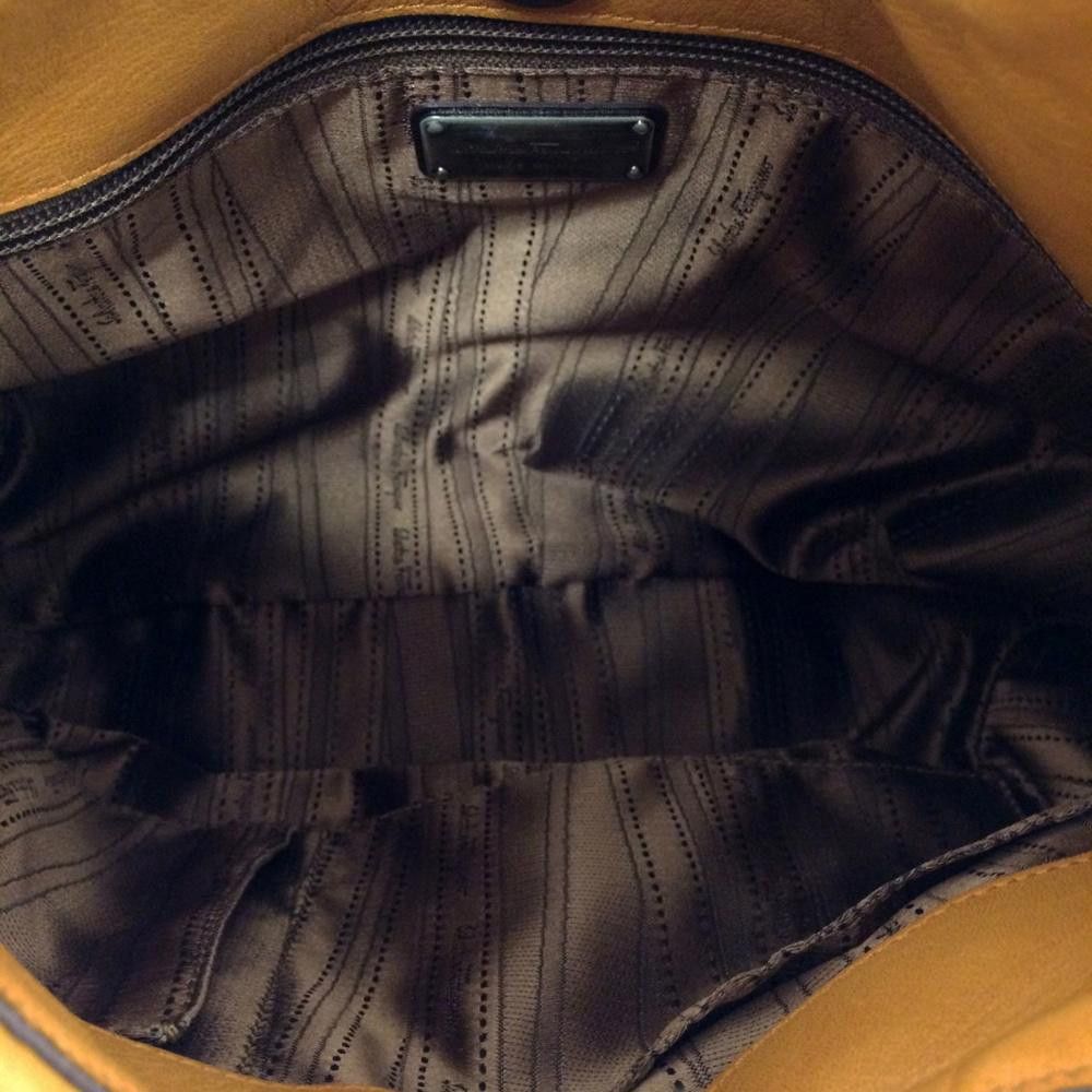 Salvatore Ferragamo Salvatore Ferrgamo Whip Stitched Tan Leather Satchel Size ONE SIZE - 2 Thumbnail