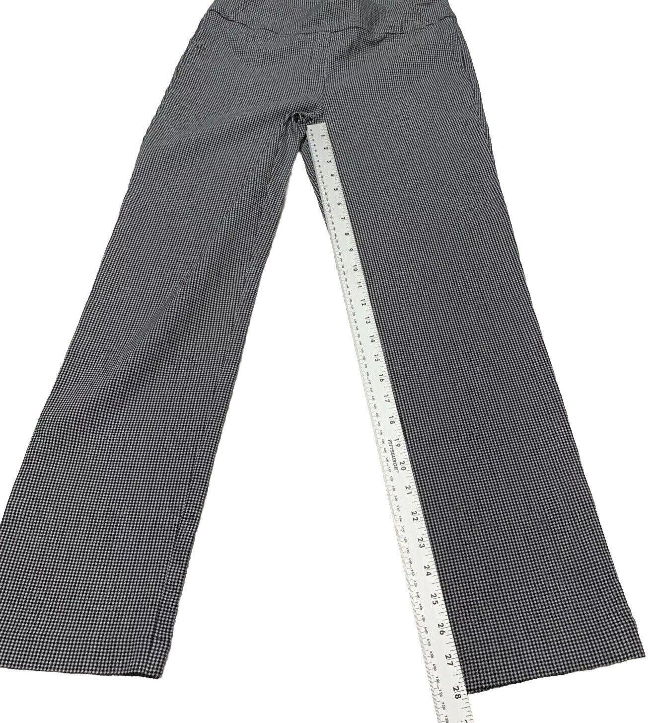 Other Hilary Radley Women's S/CH Black White Gingham Pull-On Pants Size 28" / US 6 / IT 42 - 3 Thumbnail