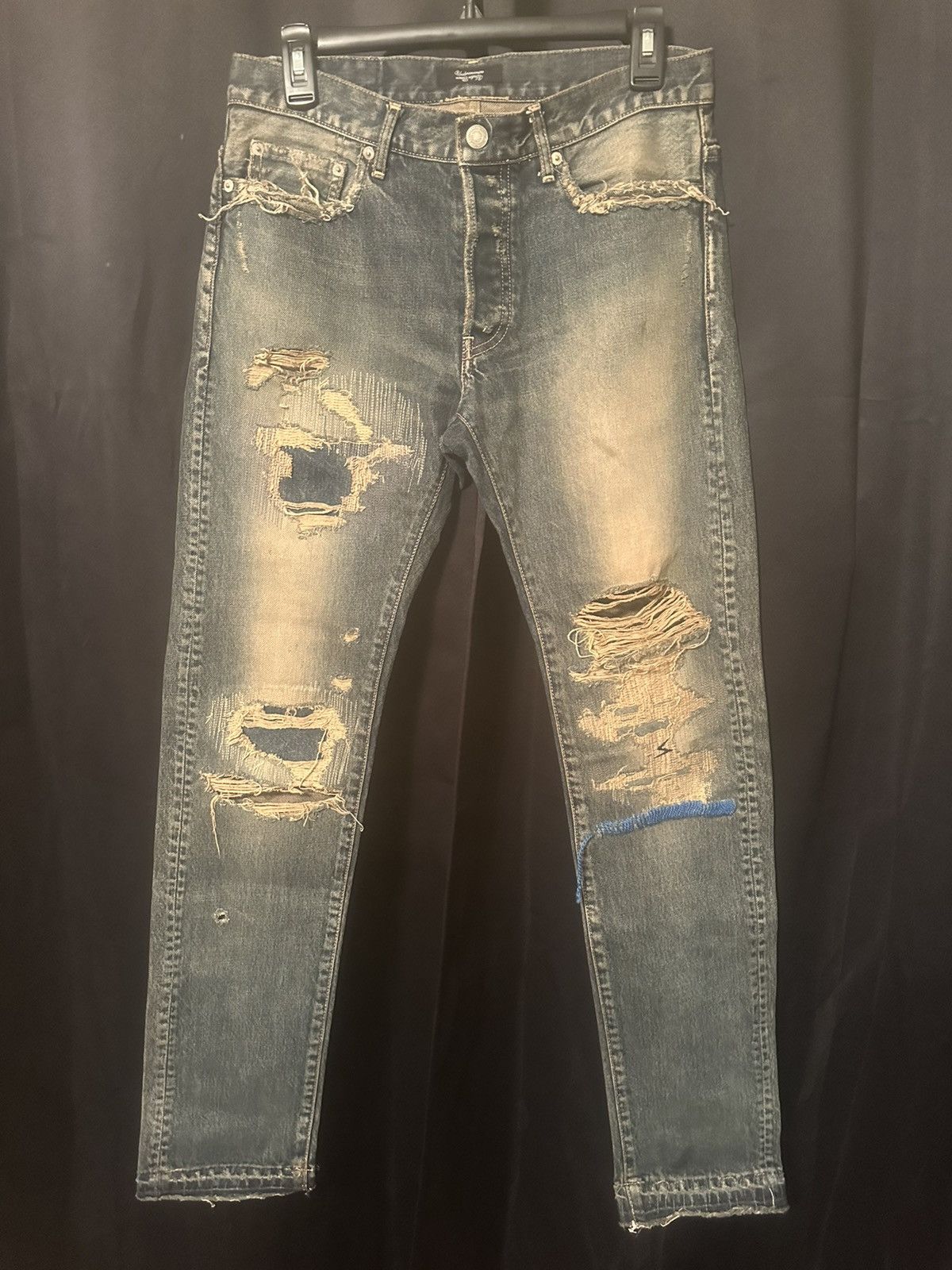 Undercover UNDERCOVER 68 BLUE YARN DENIM JEANS | Grailed