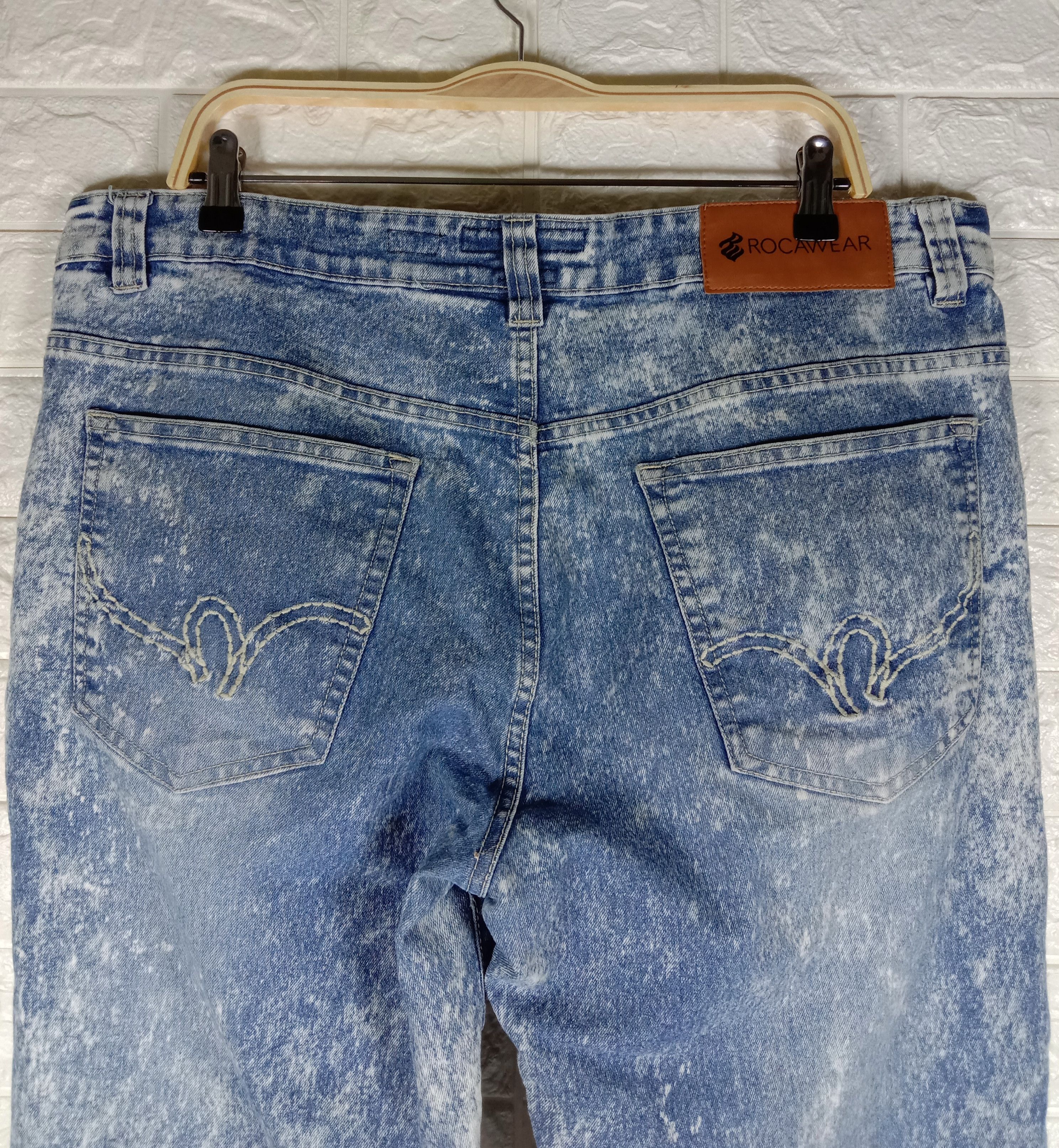 Beauty Beast Indigo Dye Rocawear Jeans Slim Fit Denim Size US 38 / EU 54 - 6 Thumbnail