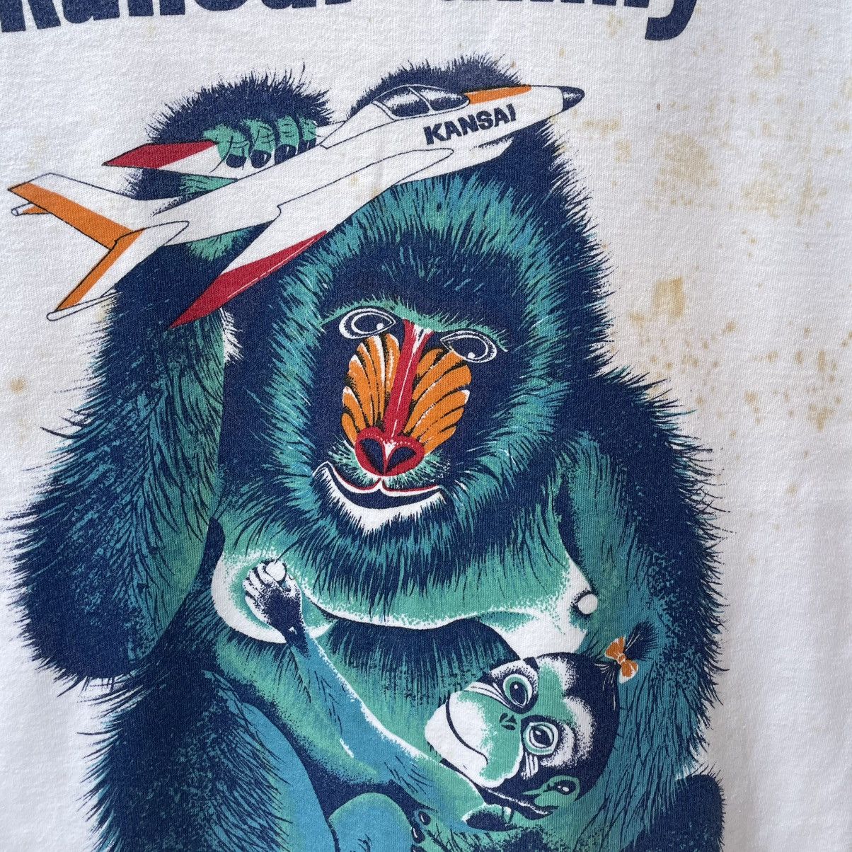 Kansai Yamamoto 🔥🇯🇵80s Kansai Yamamoto Gorilla Plane Graphic Sweatshirts Size US XXS / EU 40 - 4 Thumbnail