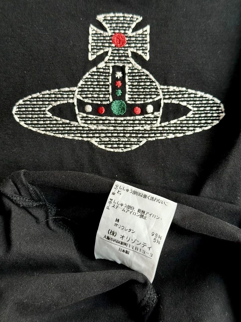 Vivienne Westwood Vivienne Westwood Saturn embroidery short sleeve black T-s Size S / US 4 / IT 40 - 2 Thumbnail