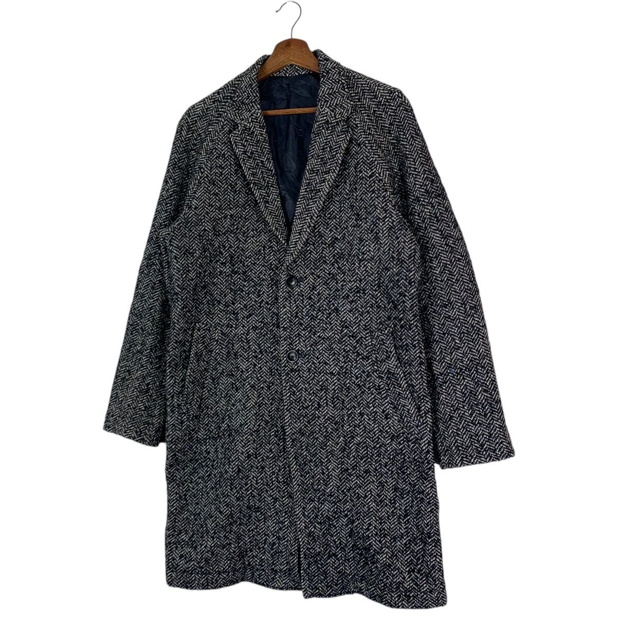 Comme Ca Ism × Vintage VINTAGE COMME CA ISM LA TORRE HERRINGBONE OVERCOAT Size US M / EU 48-50 / 2 - 2 Thumbnail
