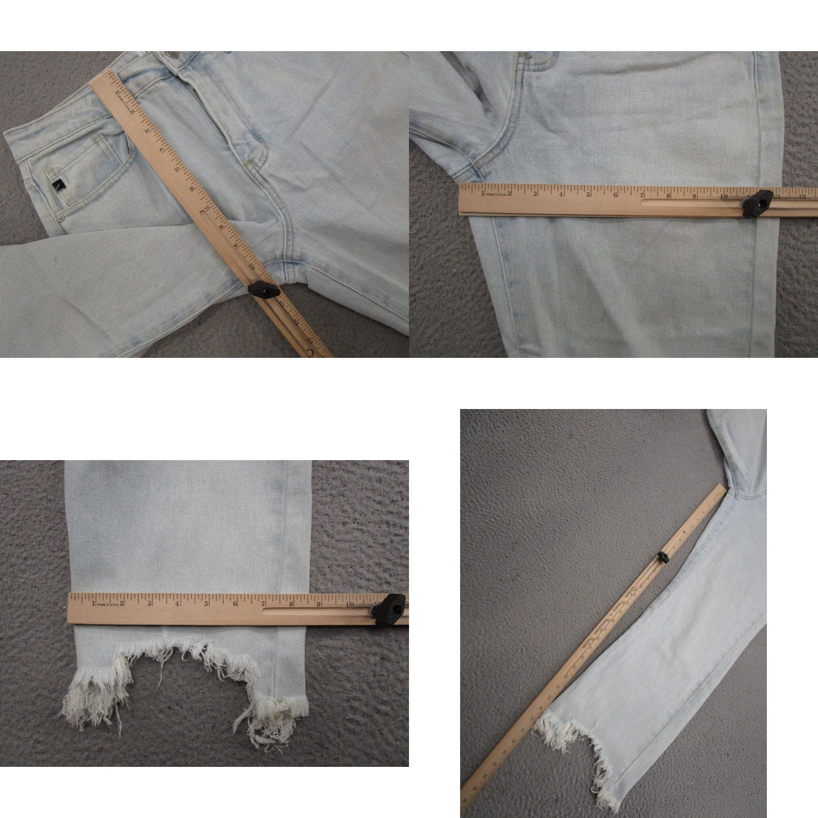 Vintage Kancan Jeans Straight 27 Blue Denim Stretch 5-Pocket Women Size 27_default Baggy Fit Hem Notched N/A Size 27" / US 4 / IT 40 - 8 Thumbnail