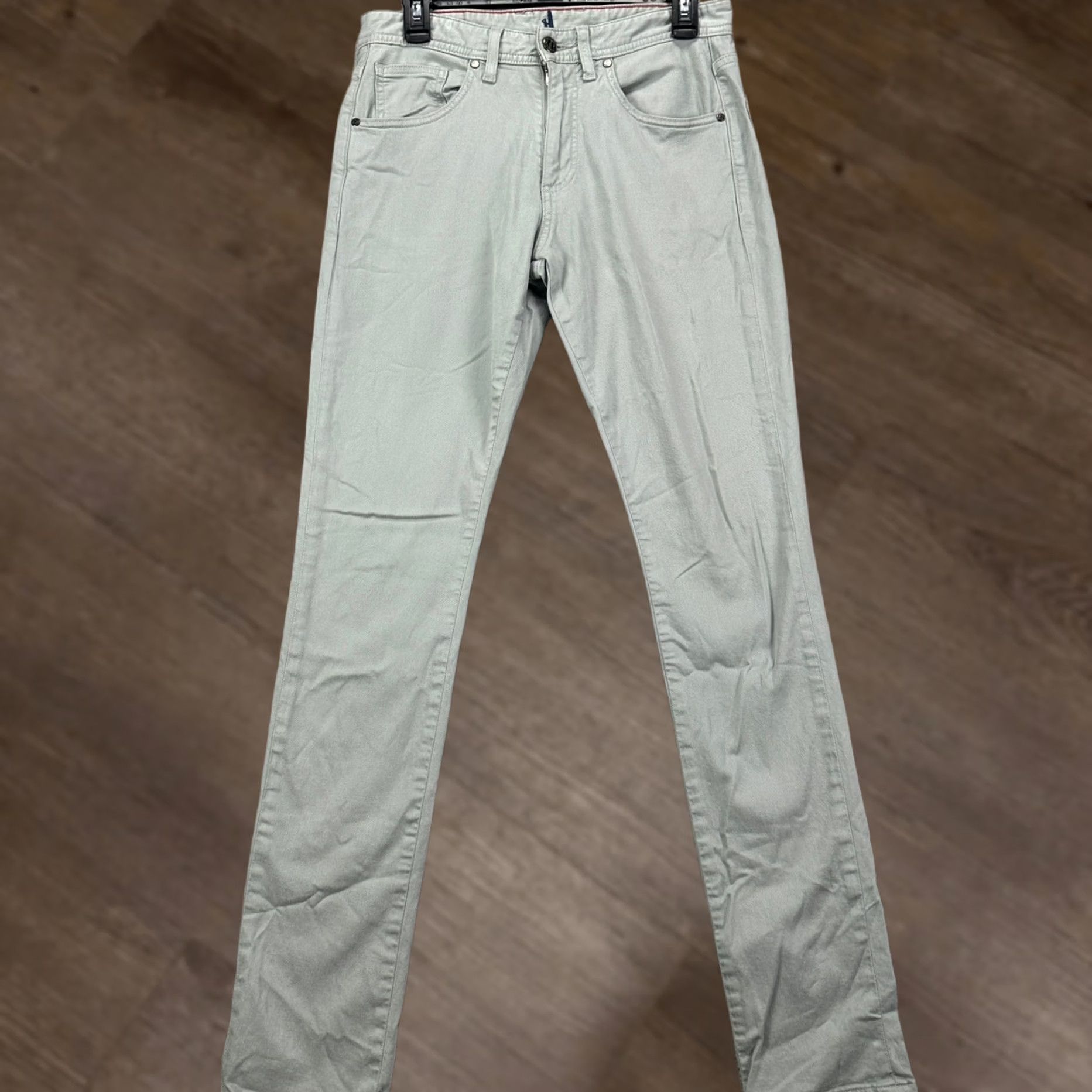 johnnie-O Johnnie-O Jeans Slim Fit Mens 30X34 Light Gray Stretch 5 Pockets Denim Casual Shirt? Size US 30 / EU 46 - 1 Thumbnail