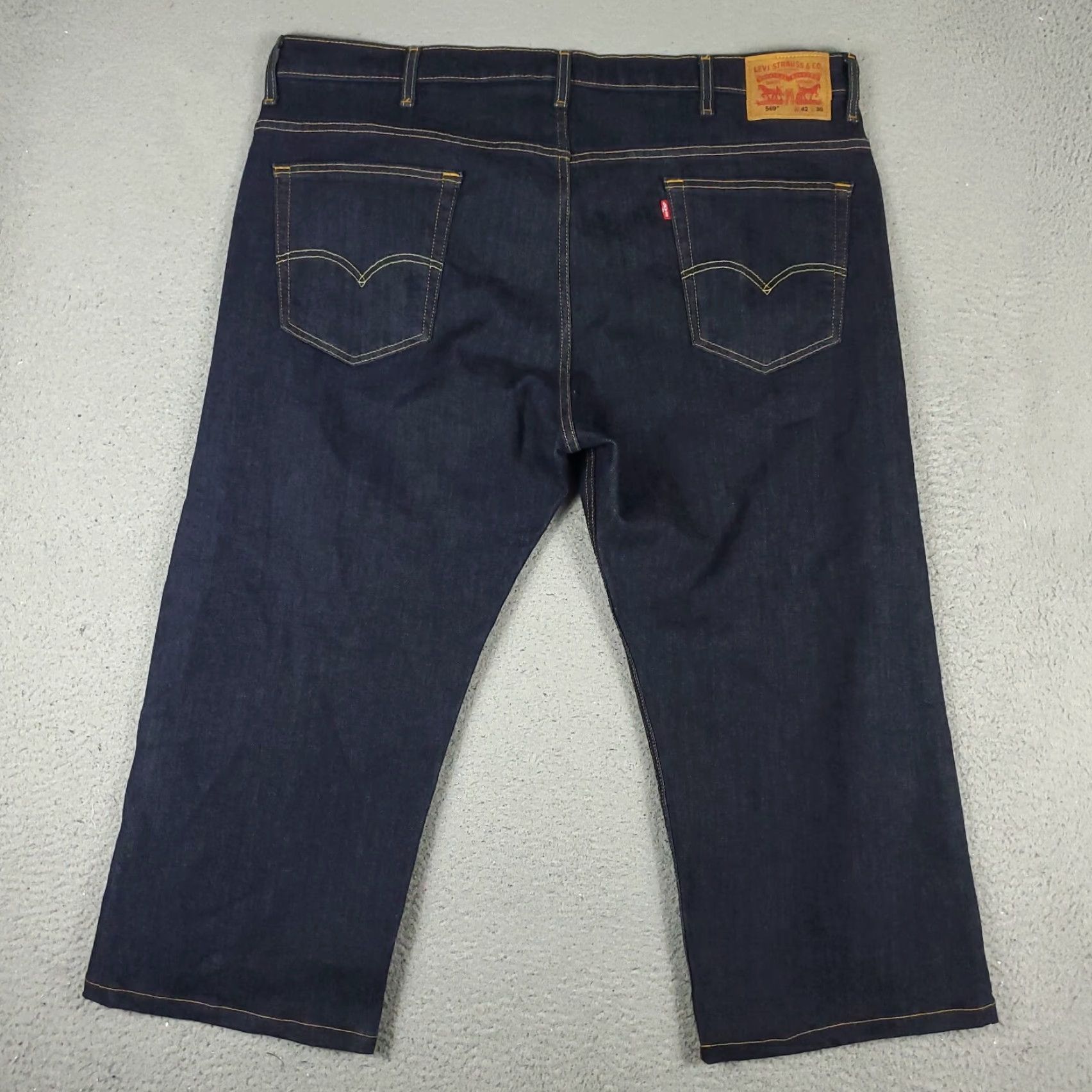 Levi's Levi's 569 Jeans Mens Regular Size 42x24 Blue Straight Leg Denim Pants Size US 42 / EU 58 - 7 Thumbnail