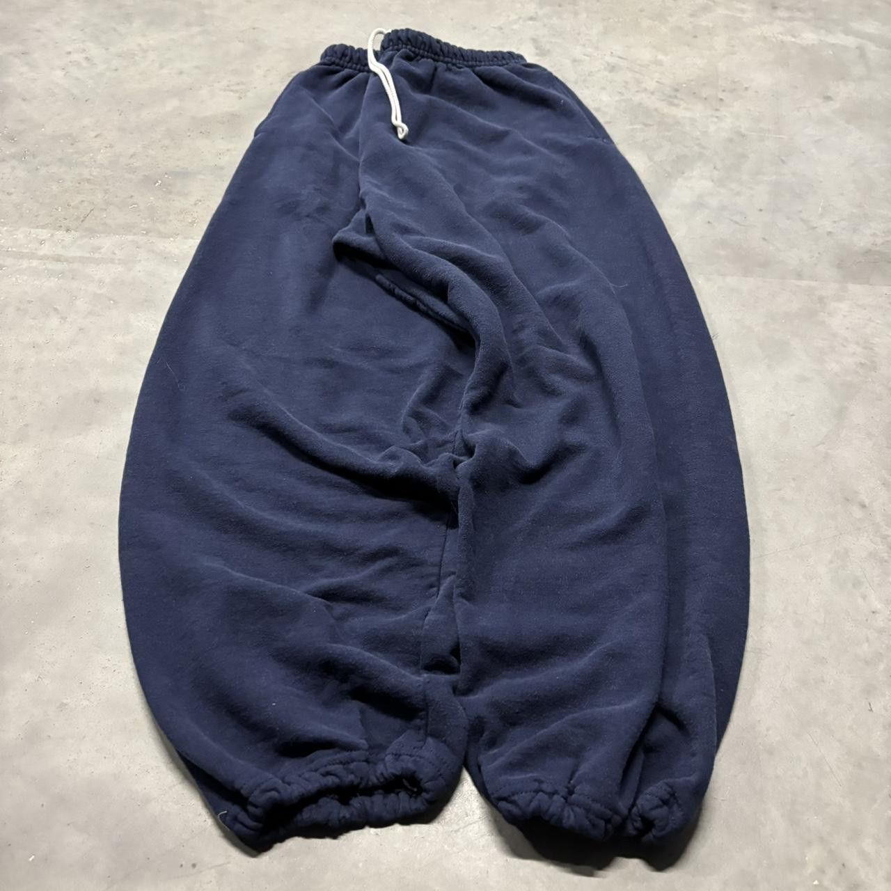 Japanese Brand × Vintage Crazy Vintage Y2K/2000s Baggy Navy Blue Skater Essential Sweatpants! Size US 32 / EU 48 - 3 Thumbnail