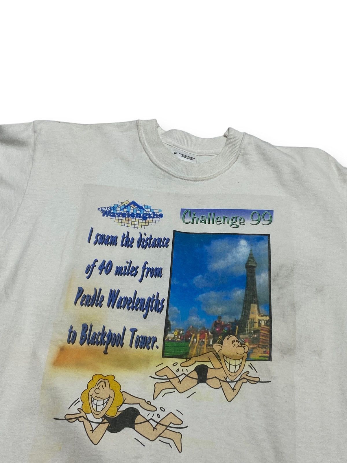 Other 90s Vintage PENDLE WAVELENGTHS Swimming Pool T Shirt Size US M / EU 48-50 / 2 - 2 Thumbnail
