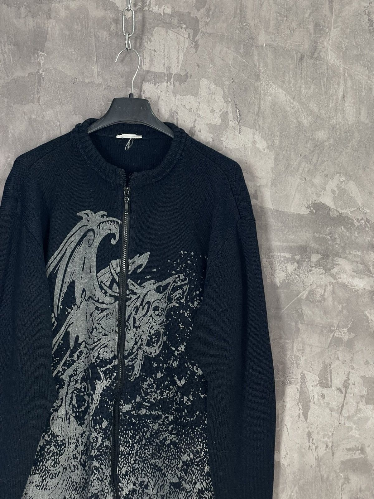 Tribal Streetwear × Vintage Y2K VTG 2000s Japanese 3D Striped Knit Sweater Size US L / EU 52-54 / 3 - 4 Thumbnail