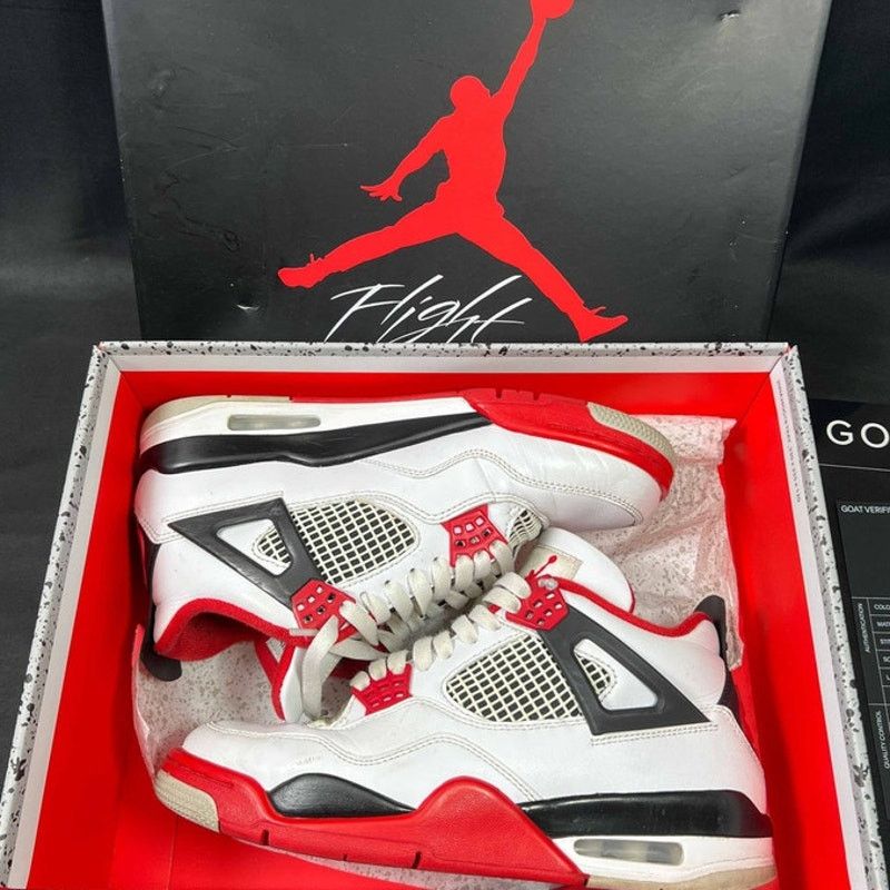 Jordan Brand × Nike Size 8 Nike Air Jordan 4 Retro OG Fire Red 2020 Men's Shoes Size US 8 / EU 41 - 9 Thumbnail