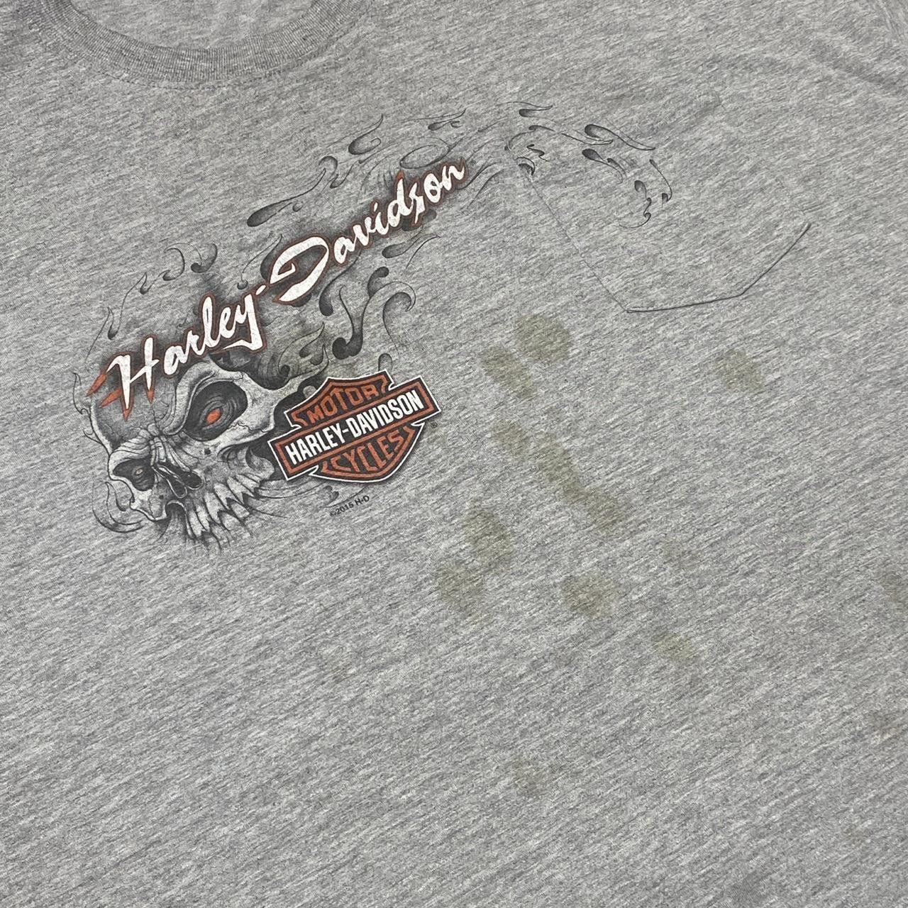 Harley Davidson Harley Davidson PA 2015 Gray Skull Biker Tee Size 2XL Size US XXL / EU 58 / 5 - 3 Thumbnail
