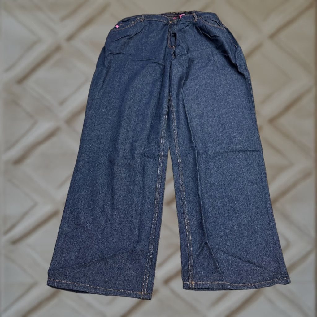 Vintage WOMAN WITHIN Denim Jeans Womens 26T Tall 42x35 Blue Elastic Classic Fit 5-Pocket Straight High Rise Size 26" / US 2 / IT 38 - 1 Thumbnail