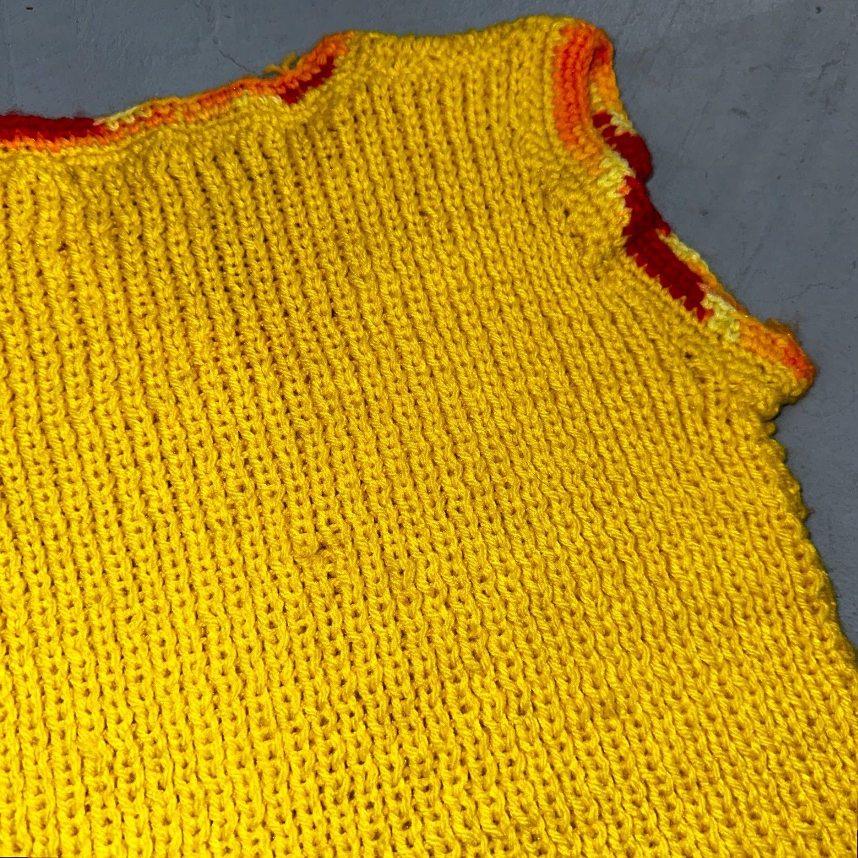 Vintage VINTAGE Vest Knit Yellow Sweater Sleeveless Knit Vest 70s 1970s Men M Size US M / EU 48-50 / 2 - 7 Thumbnail