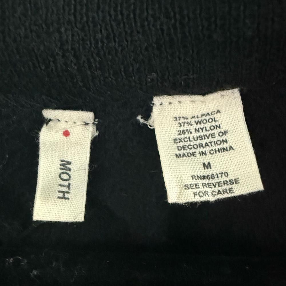 Other MOTH Anthropologie Black Alpaca Wool Shrug Bolero Medium Size M / US 6-8 / IT 42-44 - 8 Thumbnail