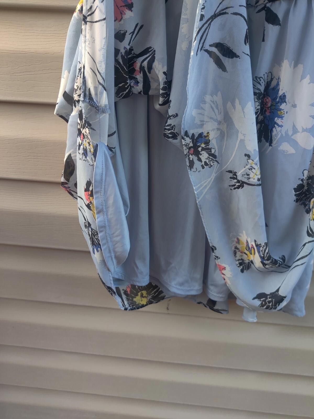 Other Xhilaration Womens Blue Floral Dress Size Medium M Beach flo Size 32" / US 10 / IT 46 - 5 Thumbnail