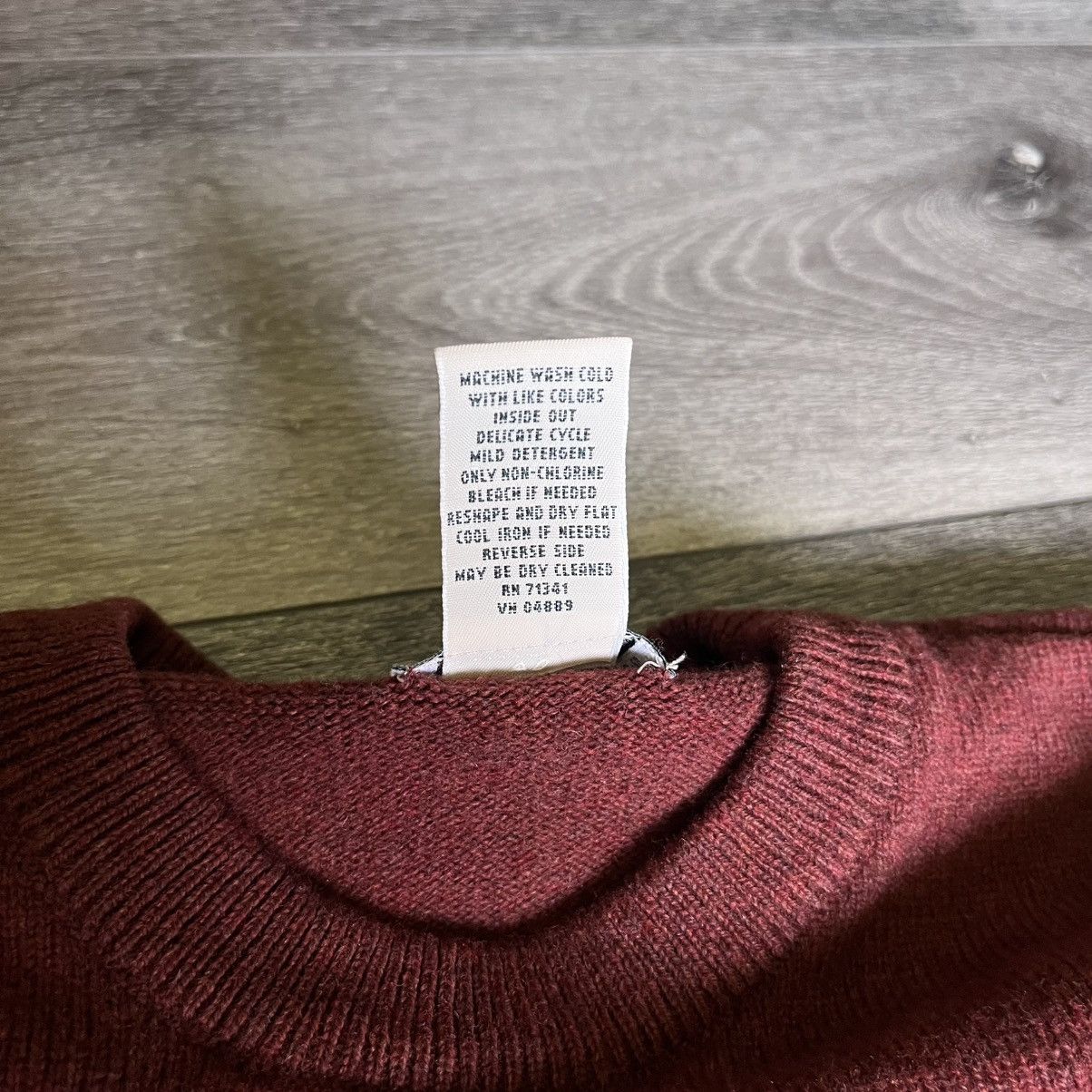 L.L. Bean Vintage 1990s LL Bean Lambswool Sweater Crewneck Red Orange Size US S / EU 44-46 / 1 - 3 Thumbnail