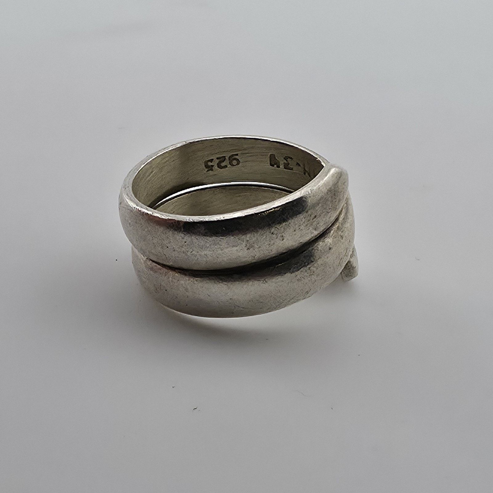Other Vintage Mexico 925 Sterling Silver Wrap Ring 7 Modernist Size ONE SIZE - 3 Thumbnail