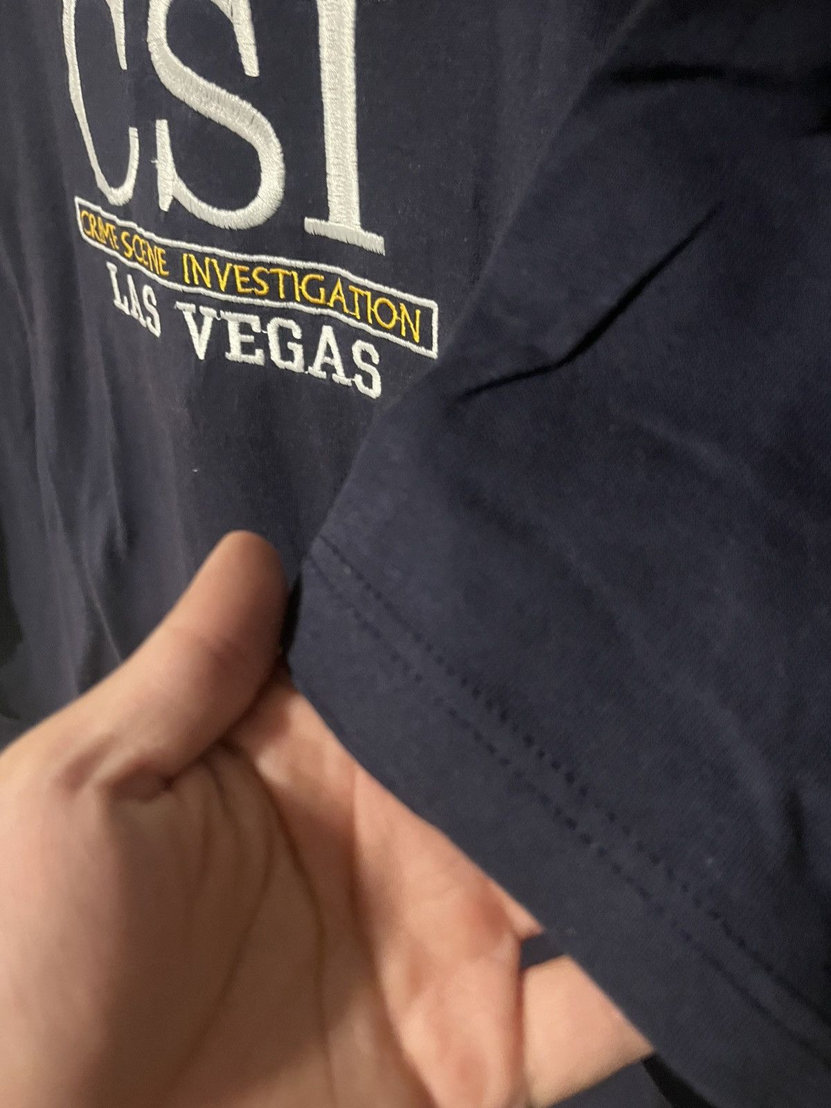 Anvil Vintage Crime Scene investigation Las Vegas Embroidered tee Size US XL / EU 56 / 4 - 4 Thumbnail